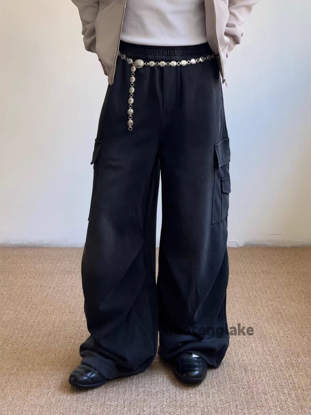 Vintage xtl washed faded loose baggy flared hiphop sweatpants Size US 34 / EU 50 - 5 Thumbnail