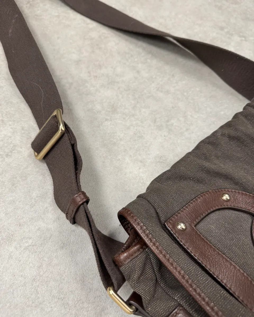 Dolce & Gabbana 2000s Dolce & Gabbana Canvas Leather Studded Shoulder Bag Size ONE SIZE - 7 Thumbnail
