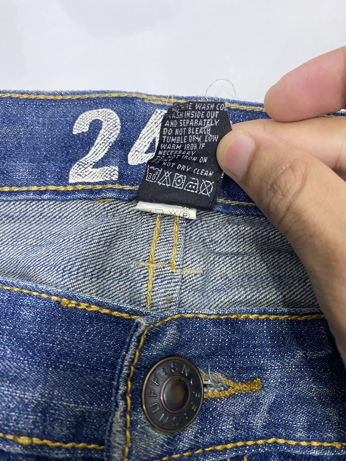 Hysteric Glamour FLARE JEANS SNUFF 247 DISTRESSED DENIM JEANS RARE Size US 34 / EU 50 - 10 Thumbnail