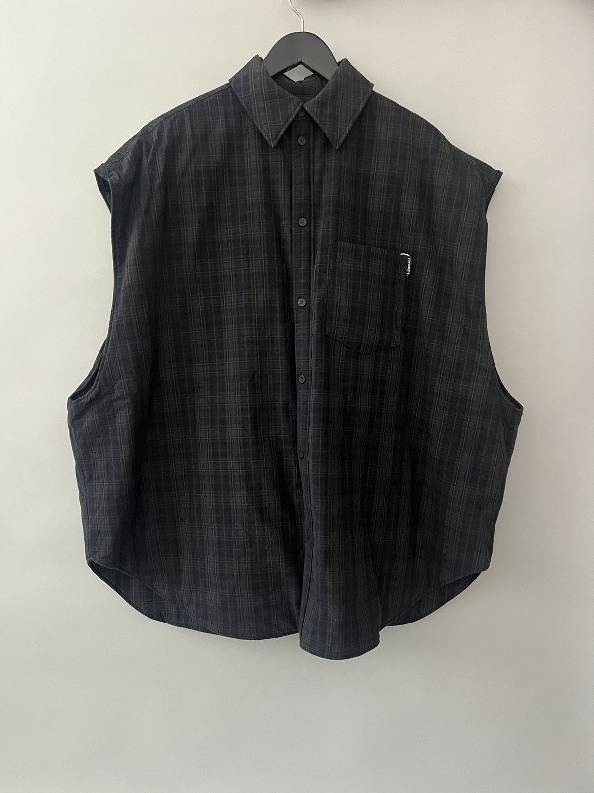 Balenciaga Balenciaga Check Oversized Padded Flannel Shirt Size US XL / EU 56 / 4 - 8 Thumbnail