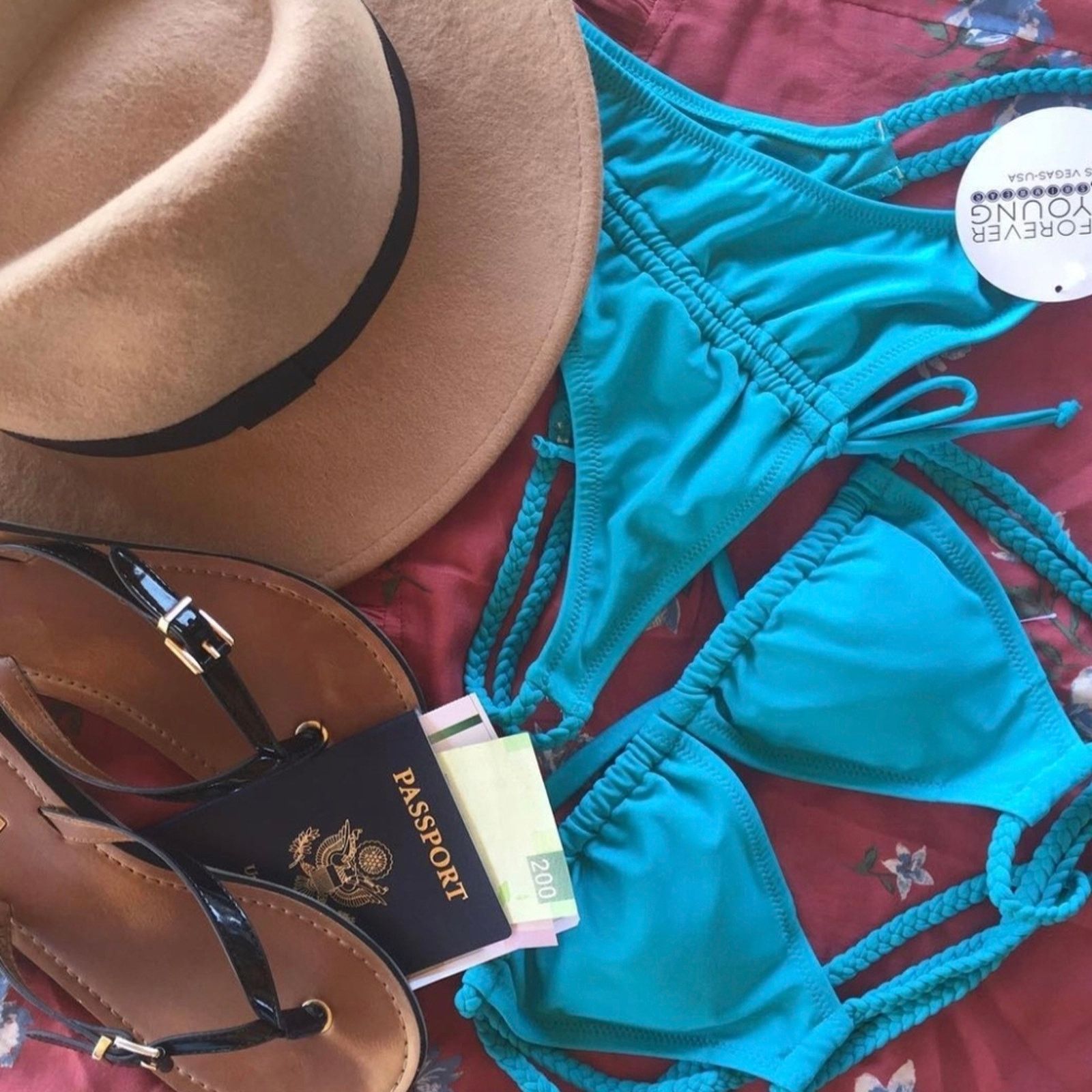 Other Teal Wave | FYS | Kona Bikini Set Size ONE SIZE - 4 Thumbnail