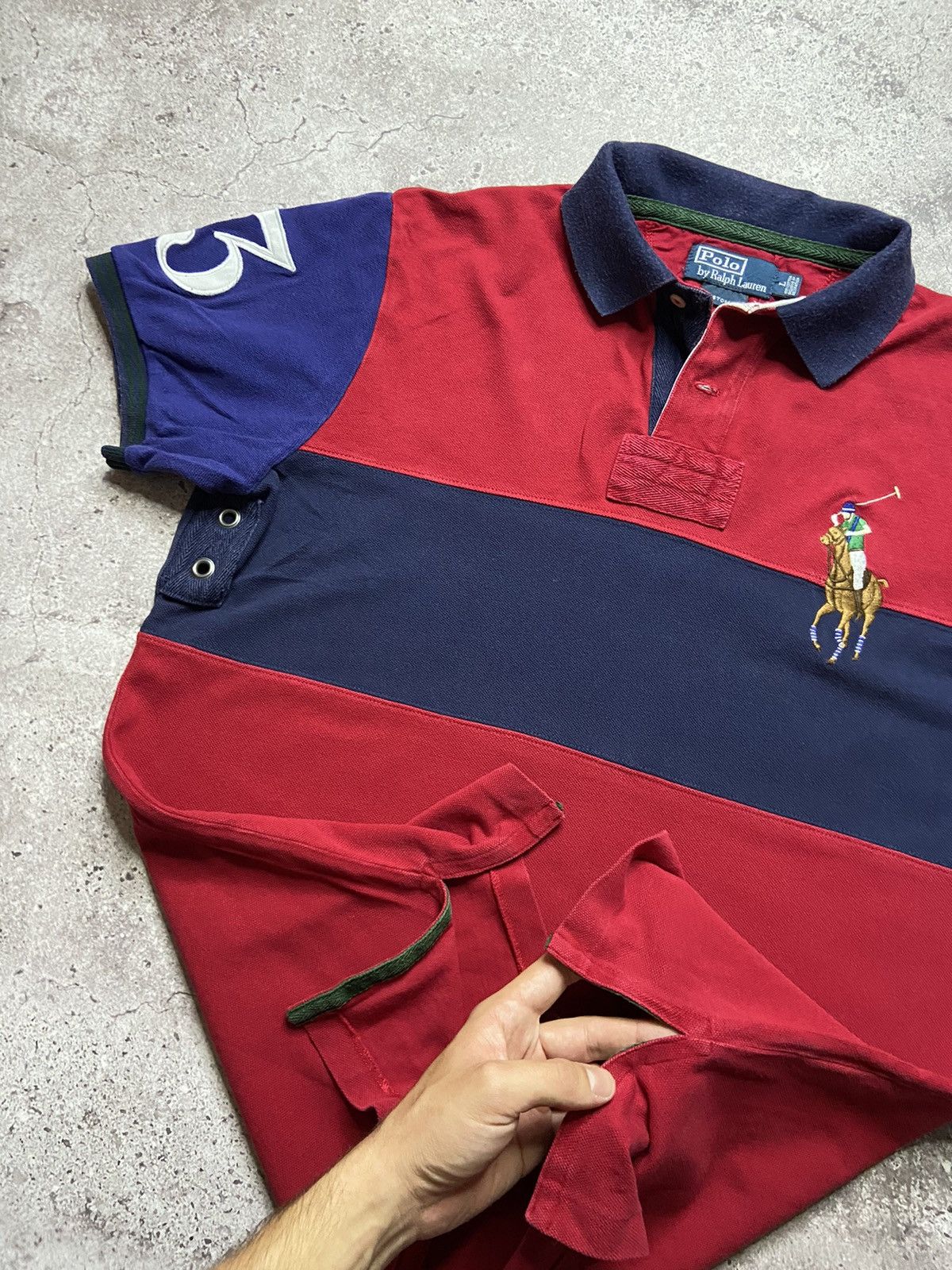 Polo Ralph Lauren Vintage Y2K Polo By Ralph Lauren Big Pony Logo T-Shirt Hype Size US L / EU 52-54 / 3 - 2 Thumbnail