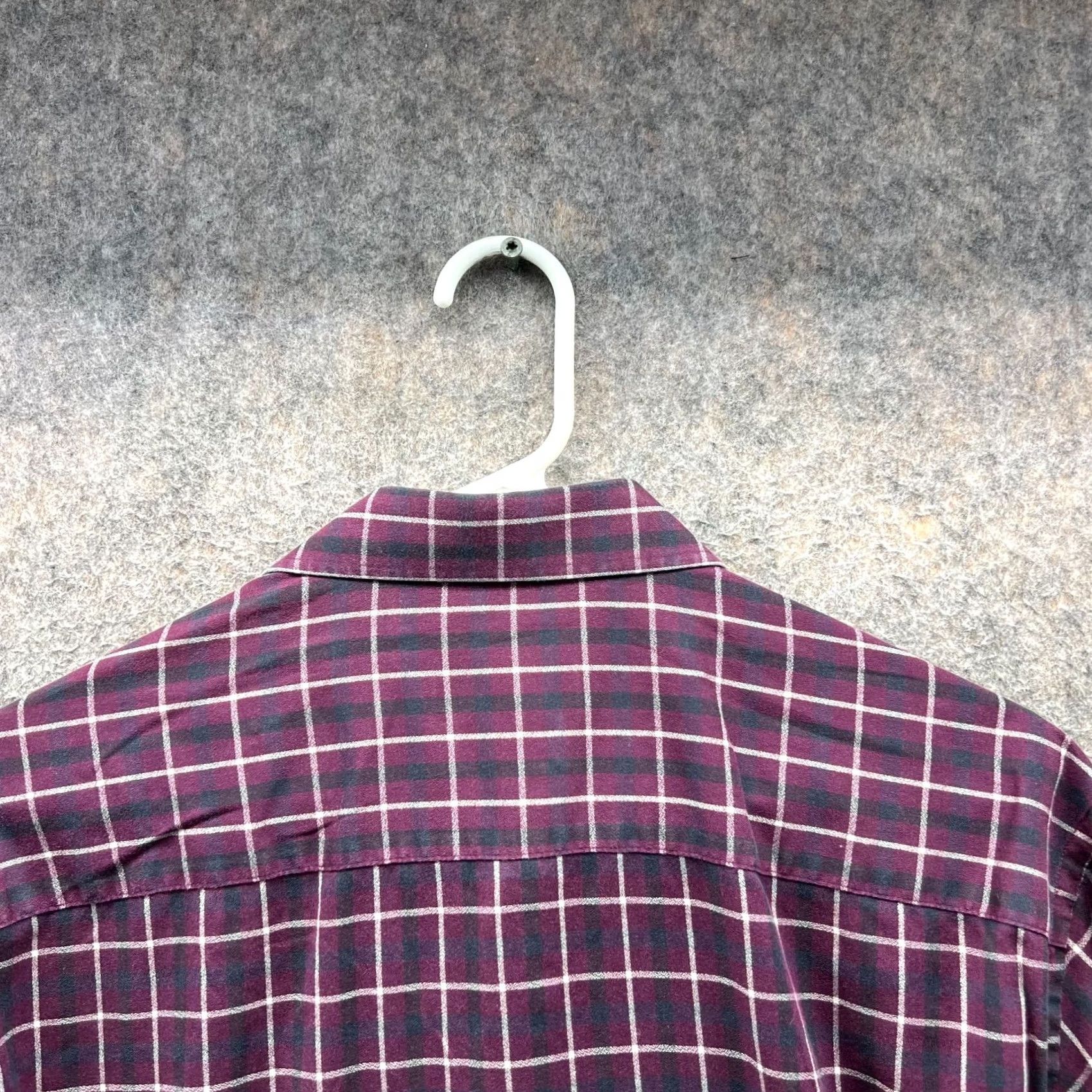 BUGATCHI VINTAGE Bugatchi Shirt XL Purple Button-Down Glen Check Shaped Fit Mens Button-Up Size US XL / EU 56 / 4 - 3 Thumbnail