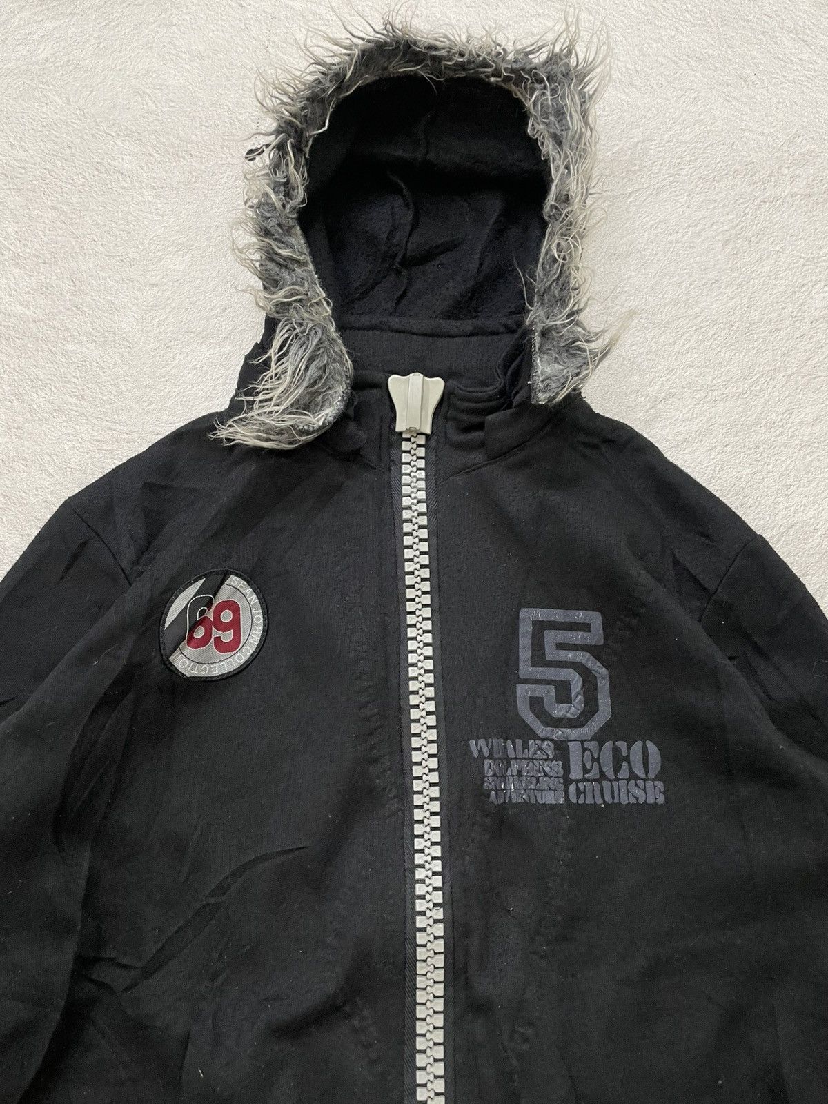 Hysteric Glamour 2000s Hysteric Poem Hooded Faux Fur Grey Y2K Japanese If6was Size US L / EU 52-54 / 3 - 2 Thumbnail