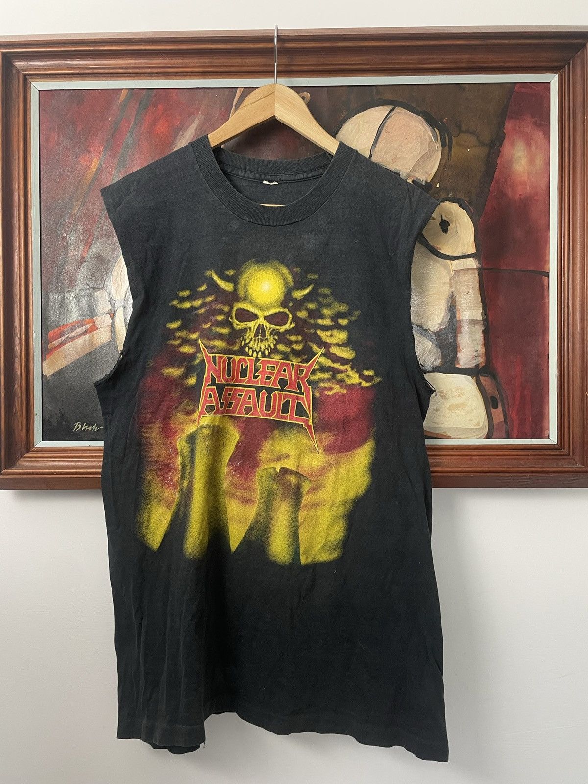 Band Tees Vintage 90s Trash Metal Band Nuclear Assault Black Tank Top Size US M / EU 48-50 / 2 - 1 Thumbnail