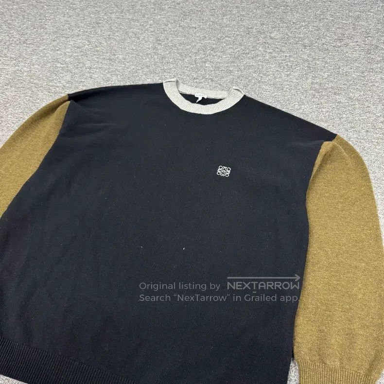 Loewe Loewe Embroidered Logo Color-Blocked Wool Knit Turtleneck Size L / US 10 / IT 46 - 4 Thumbnail