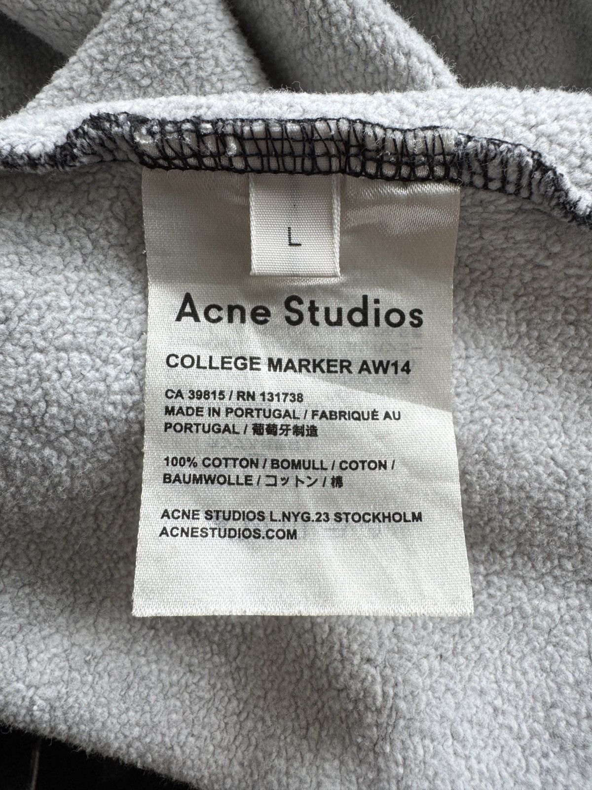 Acne Studios Acne Studios College Marker AW14 Sweatshirt – Size L Size US L / EU 52-54 / 3 - 5 Thumbnail