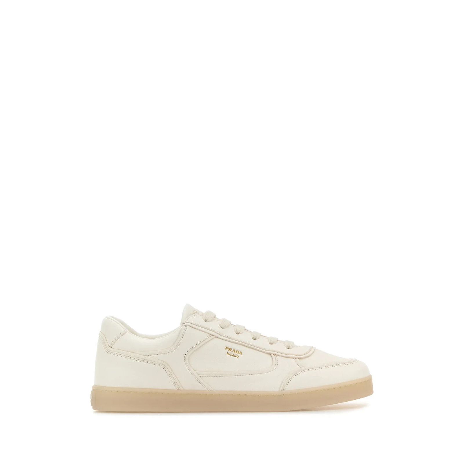 Prada PRADA White Leather Sneakers New And Authentic (Men's size:8 Size US 8.5 / EU 41-42 - 5 Thumbnail