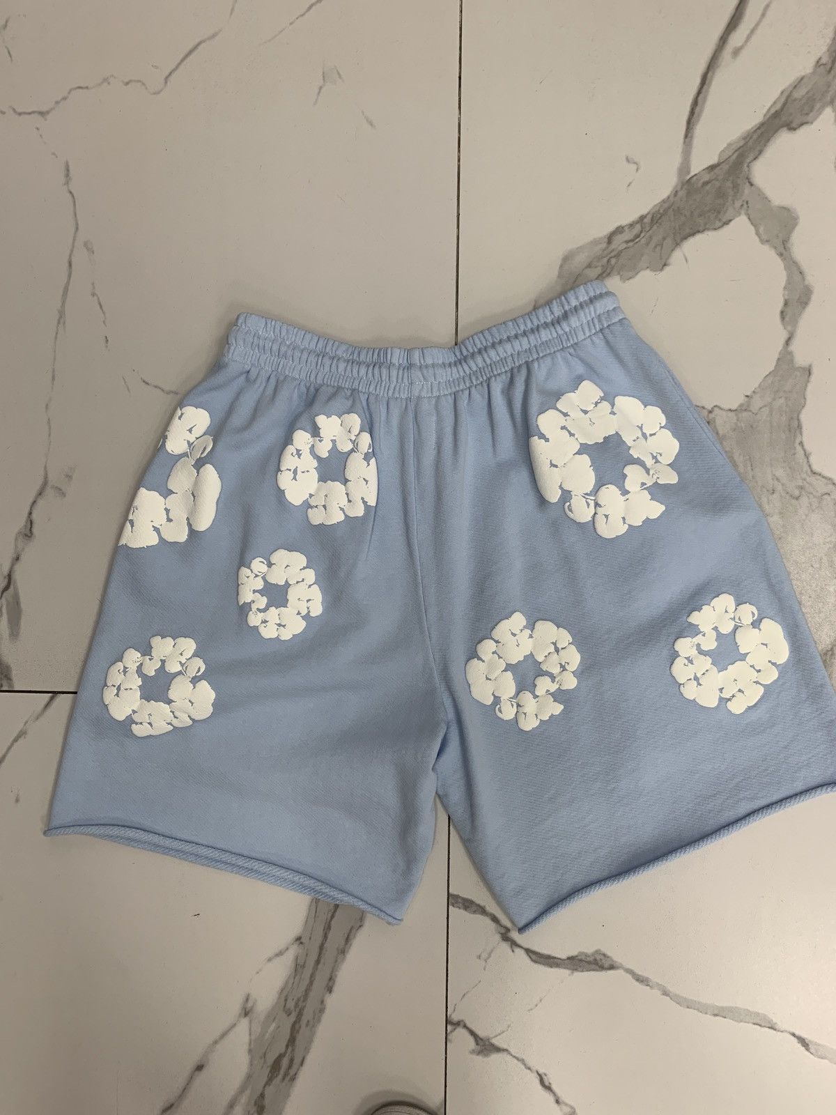 DENIM TEARS Denim Tears The Cotton Wreath Sweatshort “Baby Blue” Size US 34 / EU 50 - 2 Thumbnail