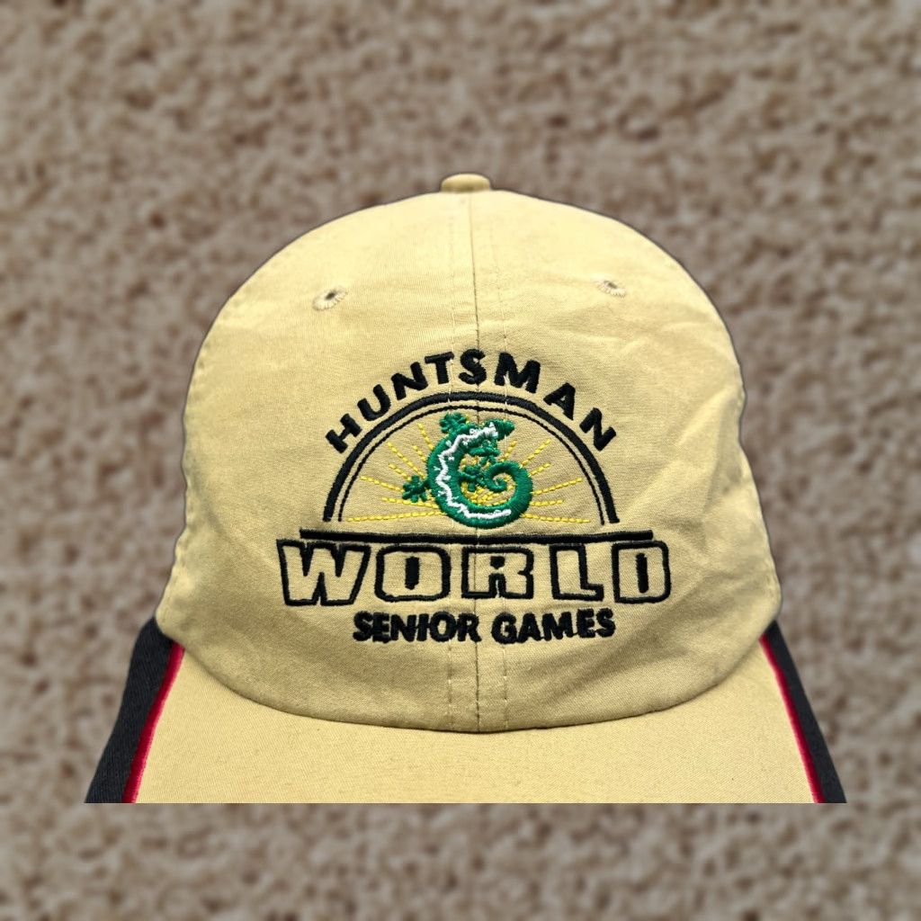 Huntsman Huntsman World Senior Games Hat Cap Strap Back Adult Beige Polyester Sports Size ONE SIZE - 1 Thumbnail
