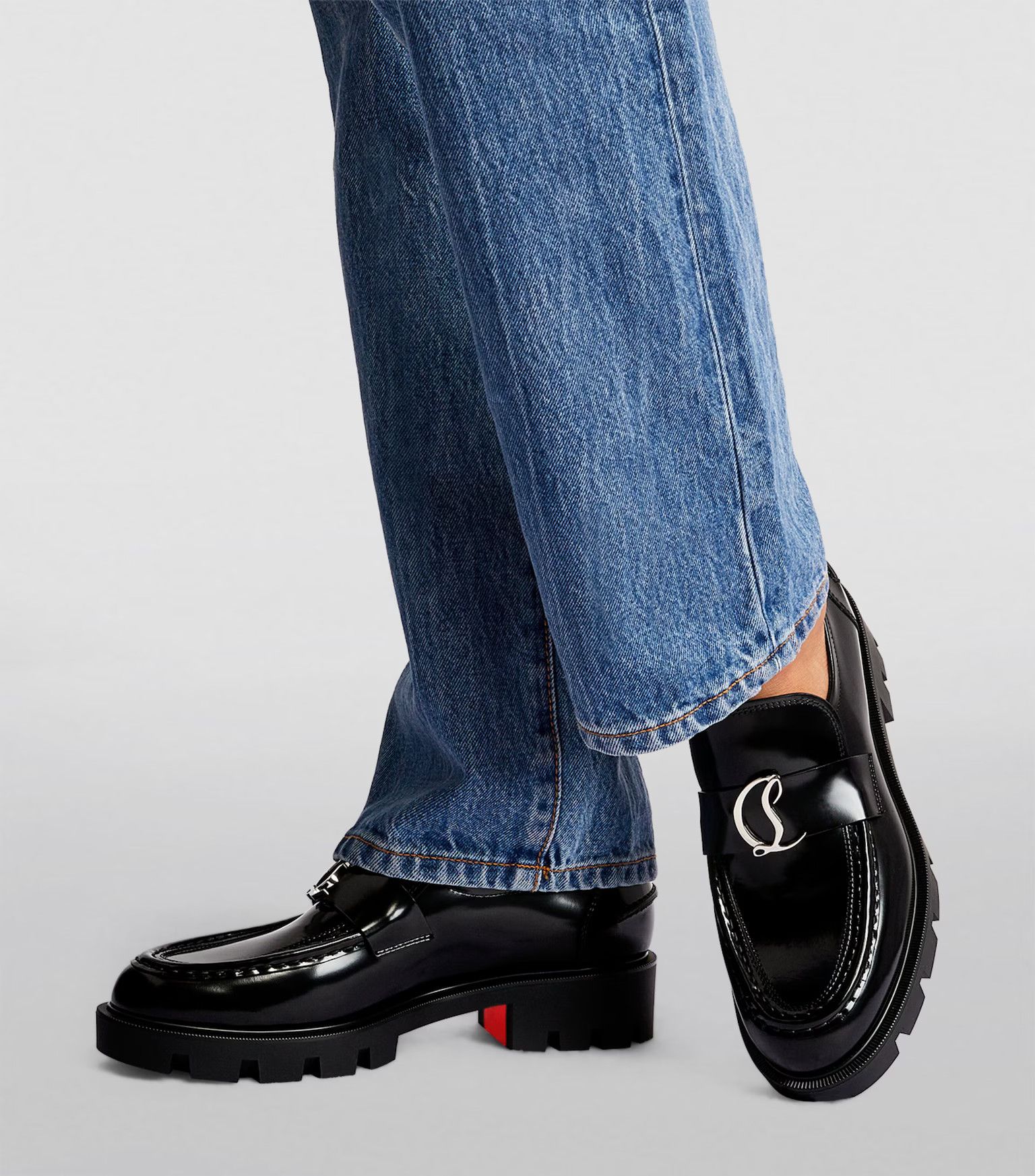 Christian Louboutin oc11z0625 Loafers in Black Size US 10.5 / IT 40.5 - 2 Thumbnail