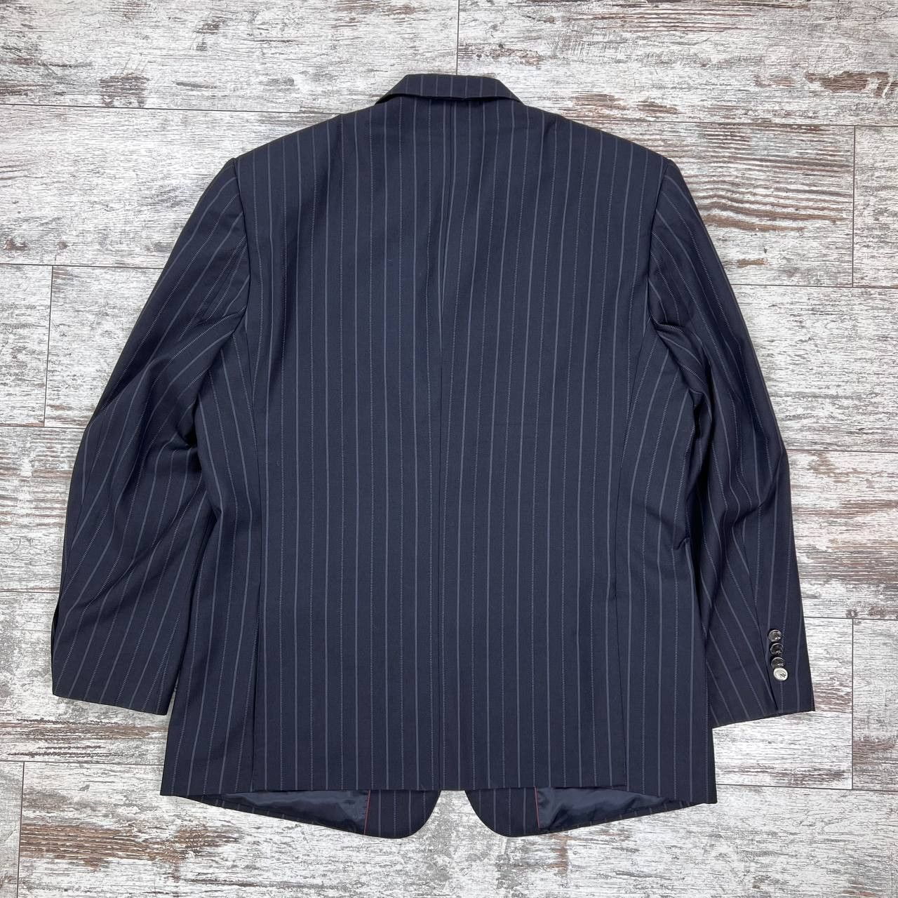 Mugler × Thierry Mugler Thierry Mugler Vintage Wool Striped Man's Blazer Jacket Size 54L - 9 Thumbnail