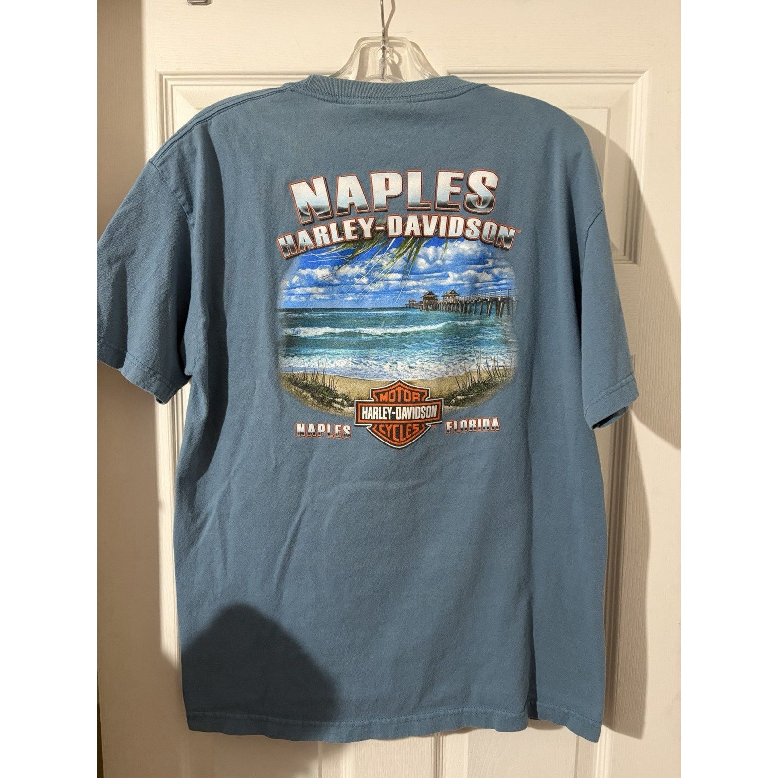 Harley Davidson Harley Davidson Naples FL Shirt Sz L Blue Wolf Dream Catcher Size US L / EU 52-54 / 3 - 5 Thumbnail