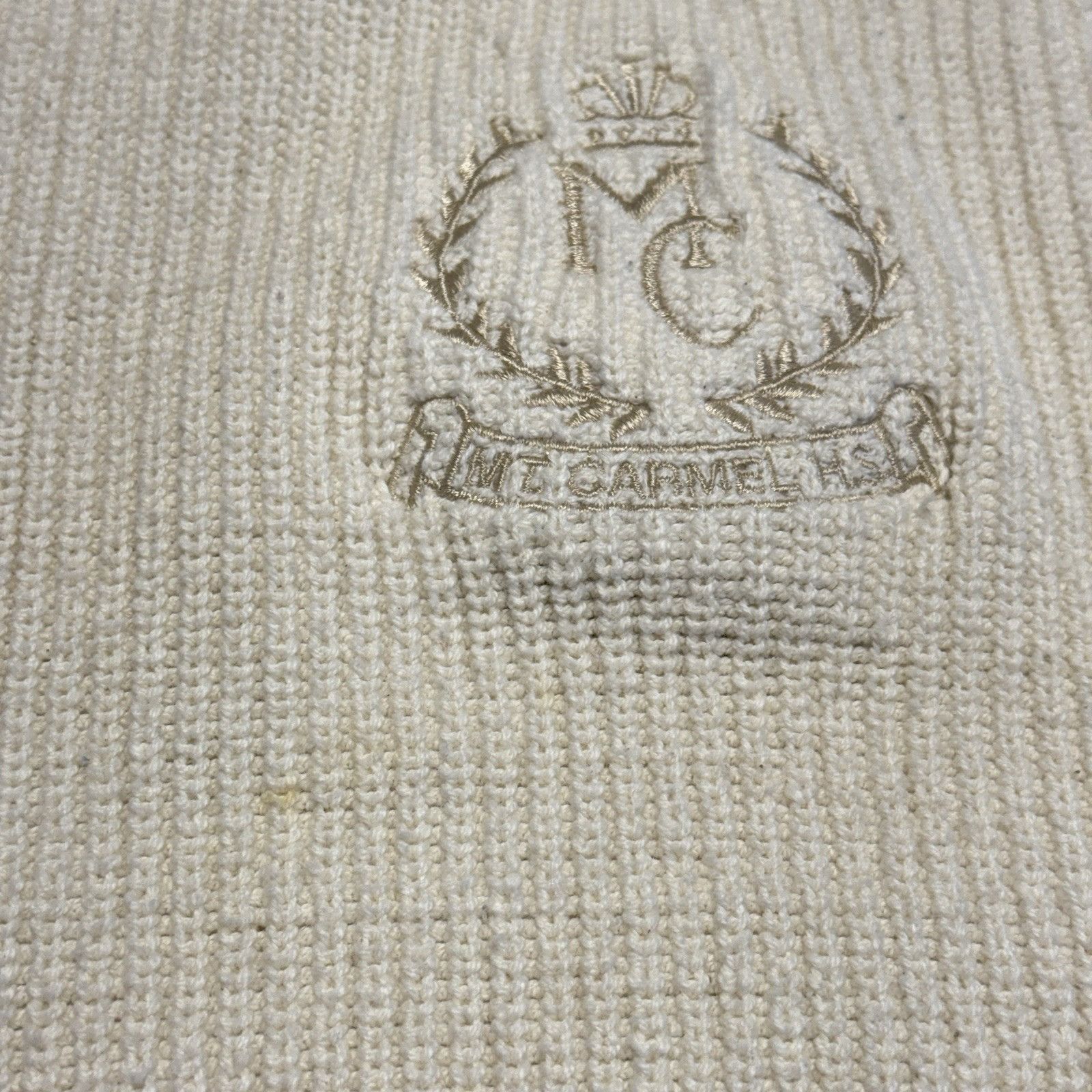 Champion × Vintage Vintage Champion Knit Sweater Mt Carmel Crewneck Cream Made Size US M / EU 48-50 / 2 - 4 Thumbnail