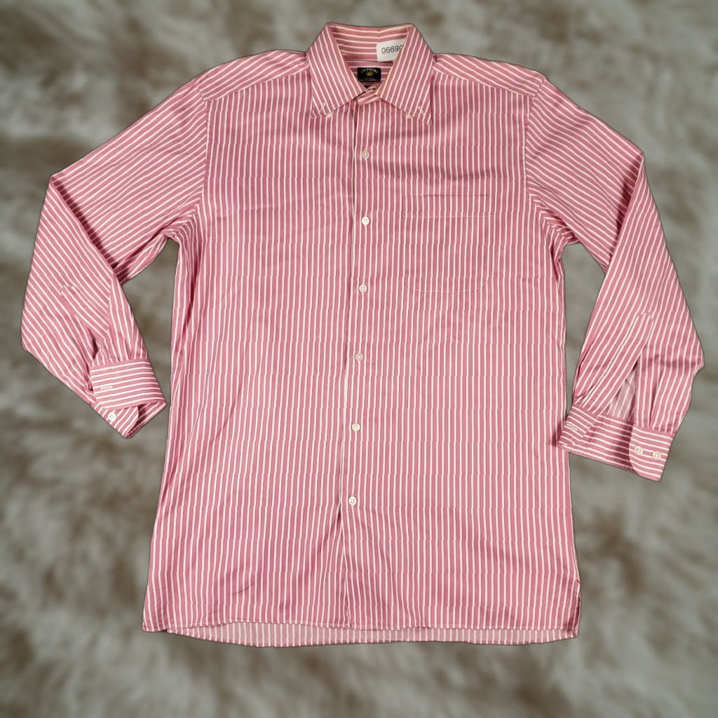 Vintage Maus & Hoffman Shirt Mens Medium Pink Striped Italy Button Up Long Sleeve Size US M / EU 48-50 / 2 - 1 Thumbnail