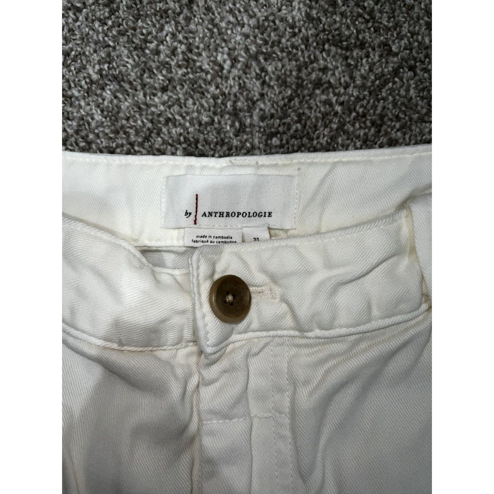 Anthropologie Anthropologie Womens Dress Pants White 31 Regular NWT Size Pants Women White Dress Pants Size 24" / US 00 / IT 34 - 2 Thumbnail