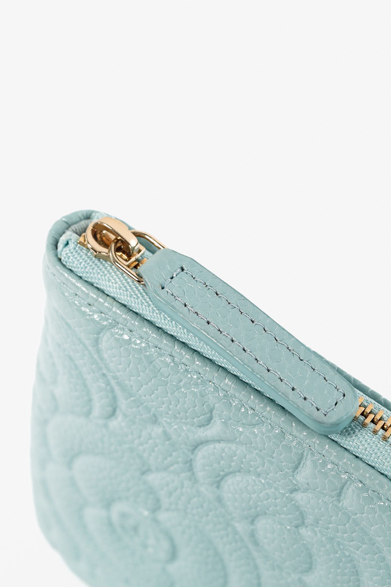 Chanel Chanel Light Blue Caviar Camellia-Embossed Small O-Case Size ONE SIZE - 7 Thumbnail