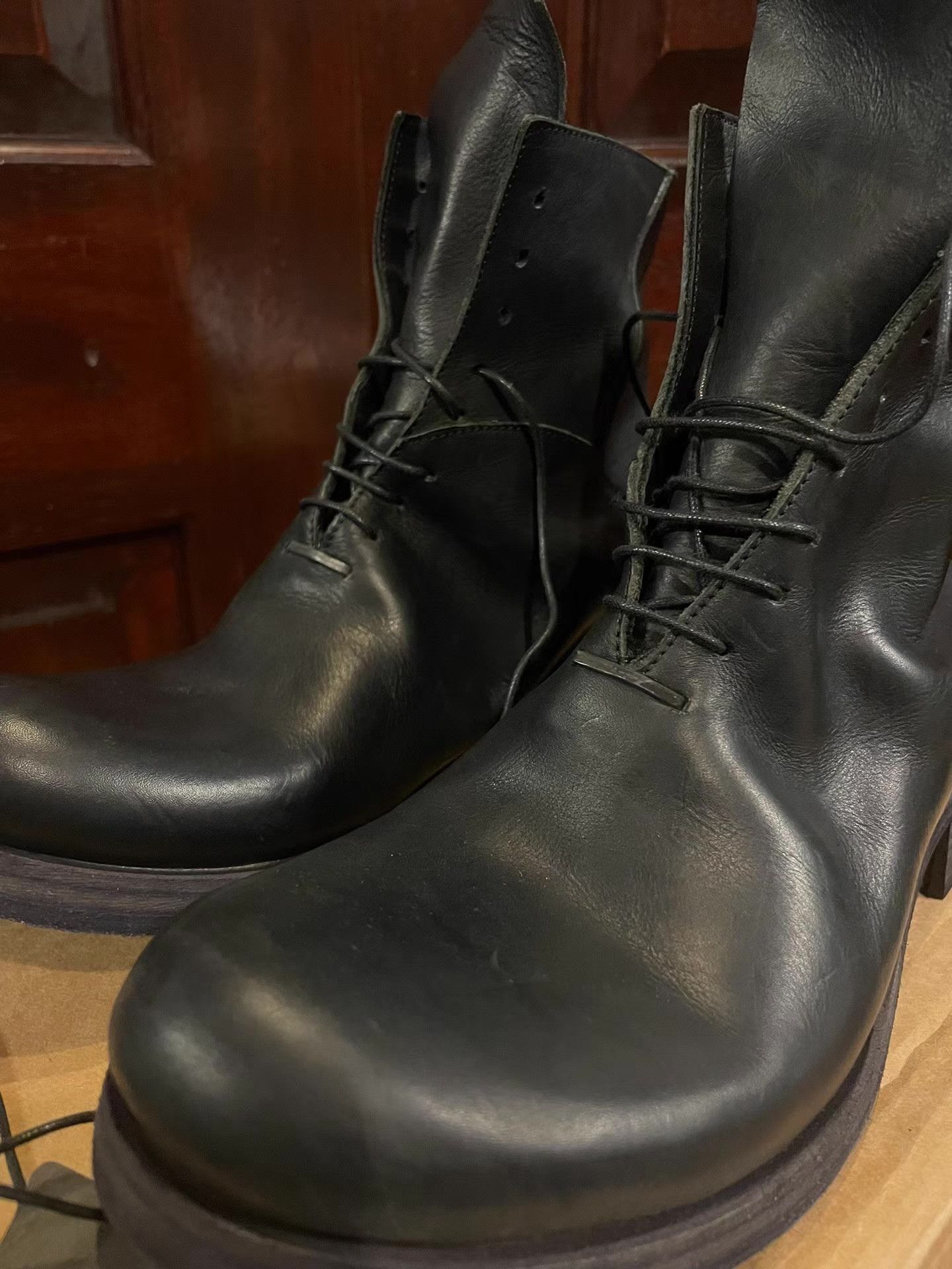Ma+ m.a+ Women's Black Staple Short Boots Ｑ25 Size US 5 / IT 35 - 5 Thumbnail