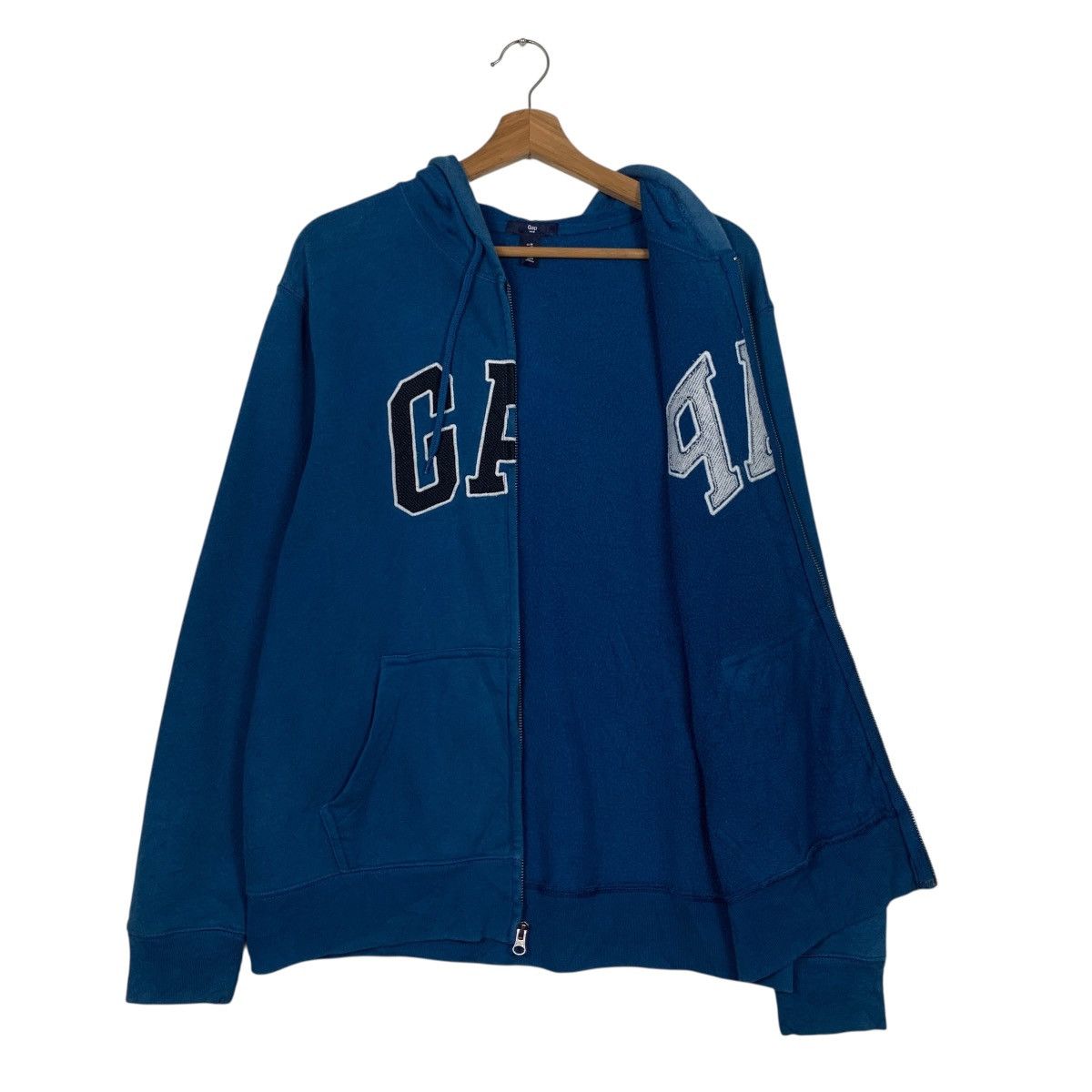 Gap GAP Spellout Big Logo Zipper Hoodie Sweatshirt #3617-C165 Size US M / EU 48-50 / 2 - 8 Thumbnail