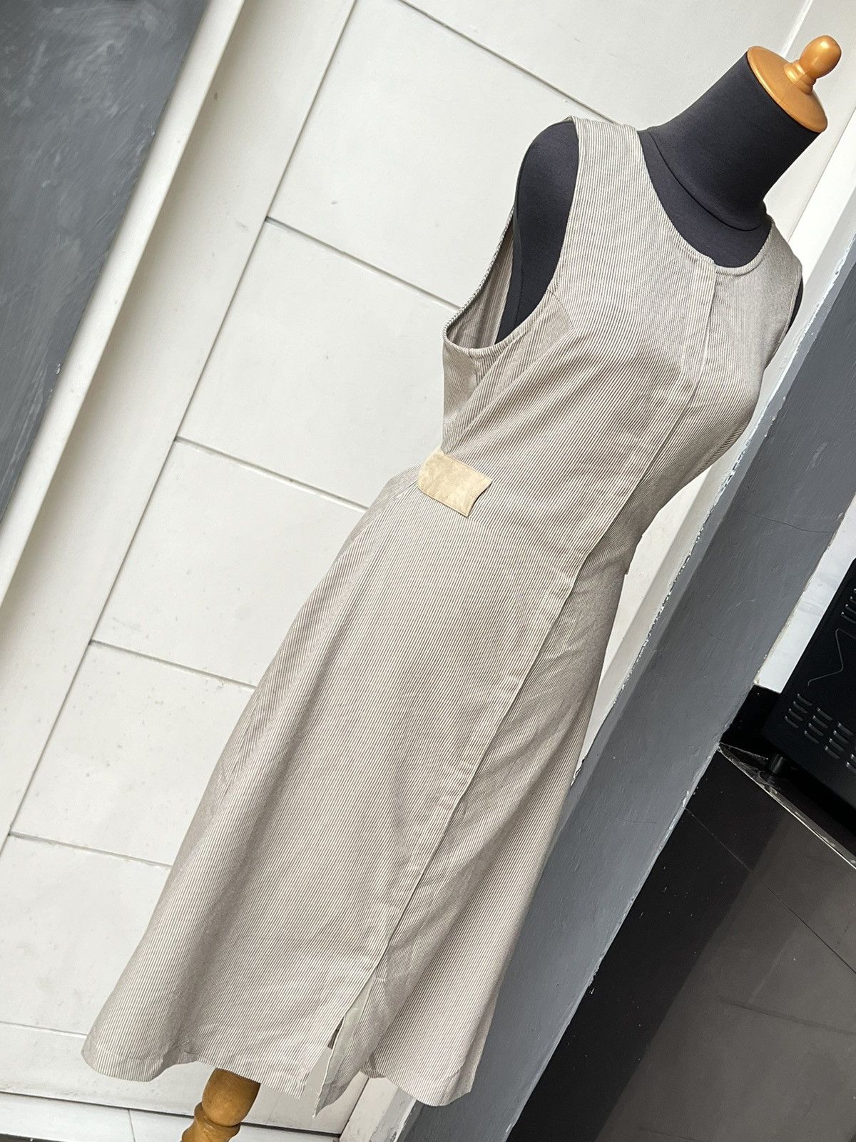 Issey Miyake IM PRODUCT Issey Miyake Striped Sleeveless Dress Size S / US 4 / IT 40 - 3 Thumbnail