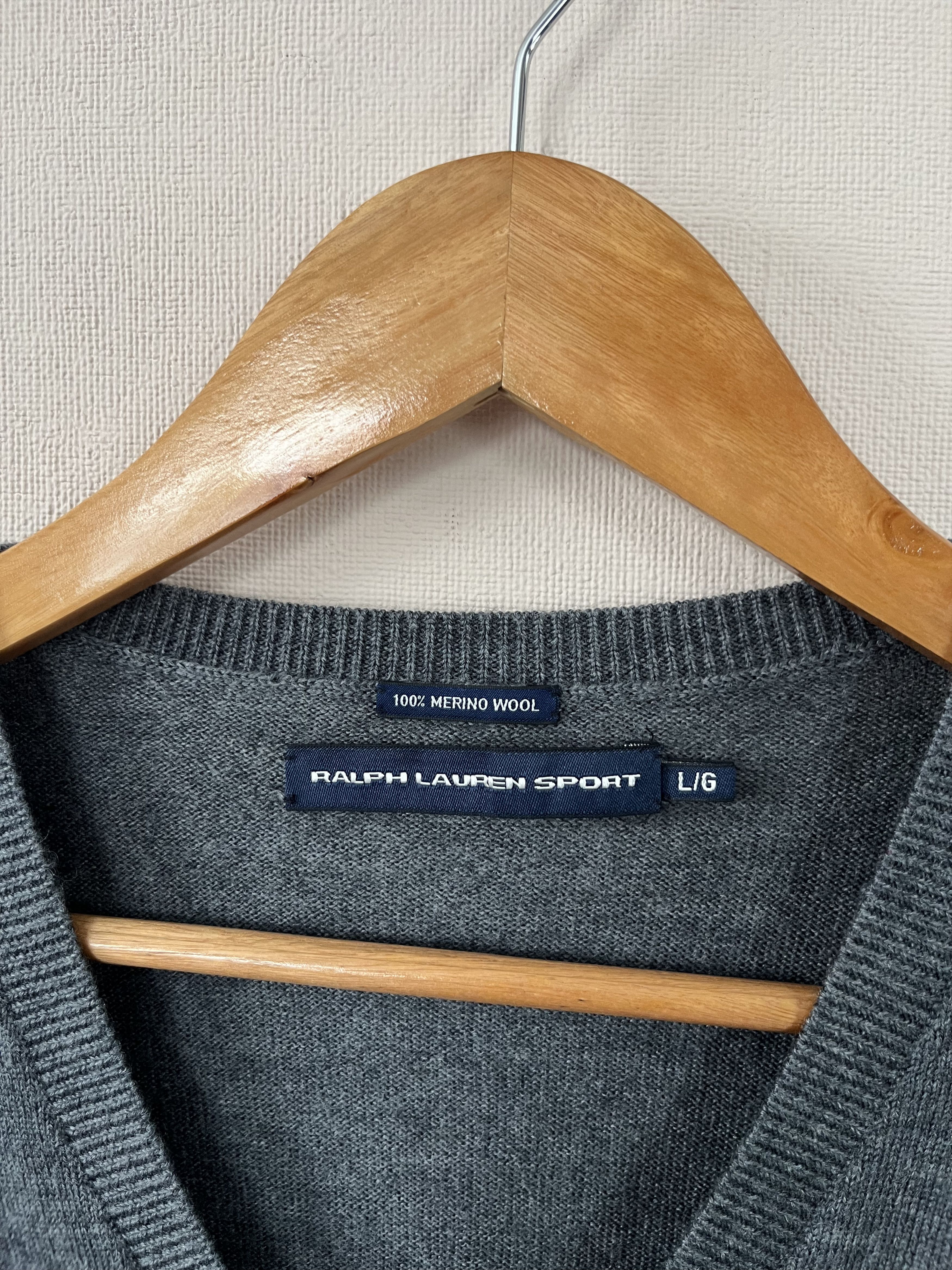 Polo Ralph Lauren Ralph Lauren Sport Wool Sweater Womens Gray V Neck Size L / US 10 / IT 46 - 4 Thumbnail