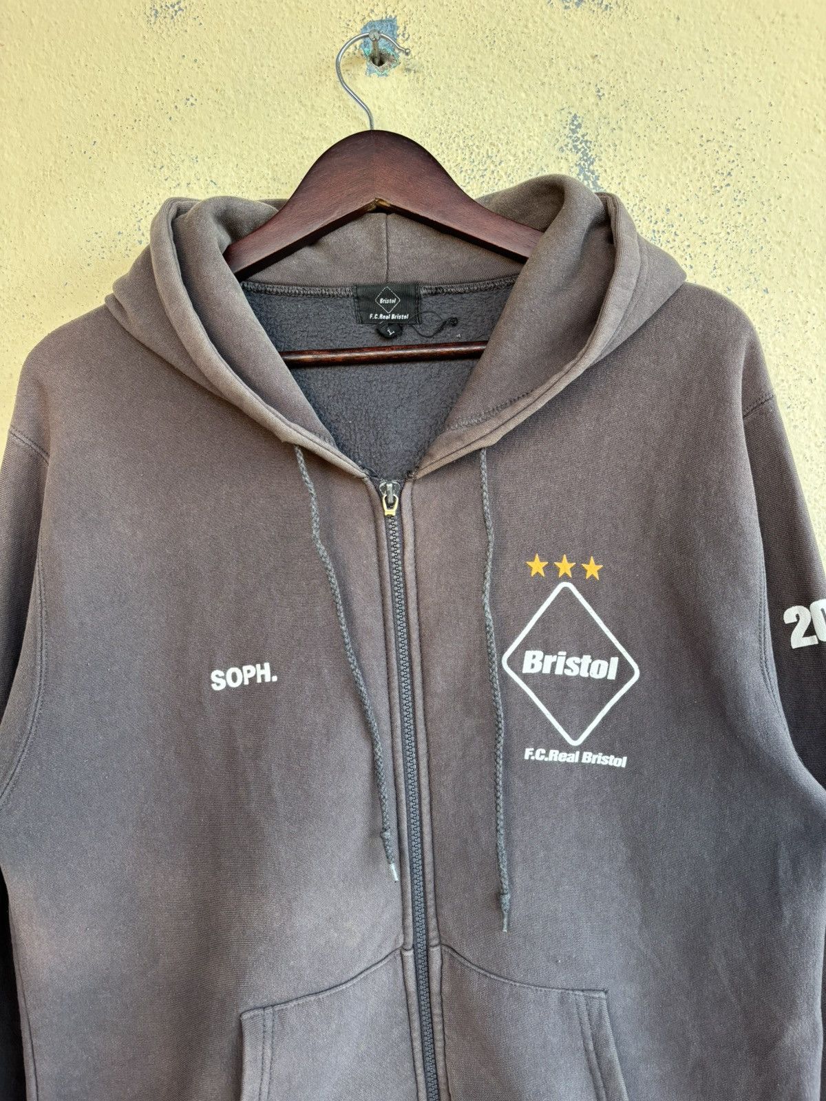 F.C.R.B × Sophnet. Vintage Y2K Soph. FCRB Sunfaded Zip Up Hoodie Size US L / EU 52-54 / 3 - 3 Thumbnail