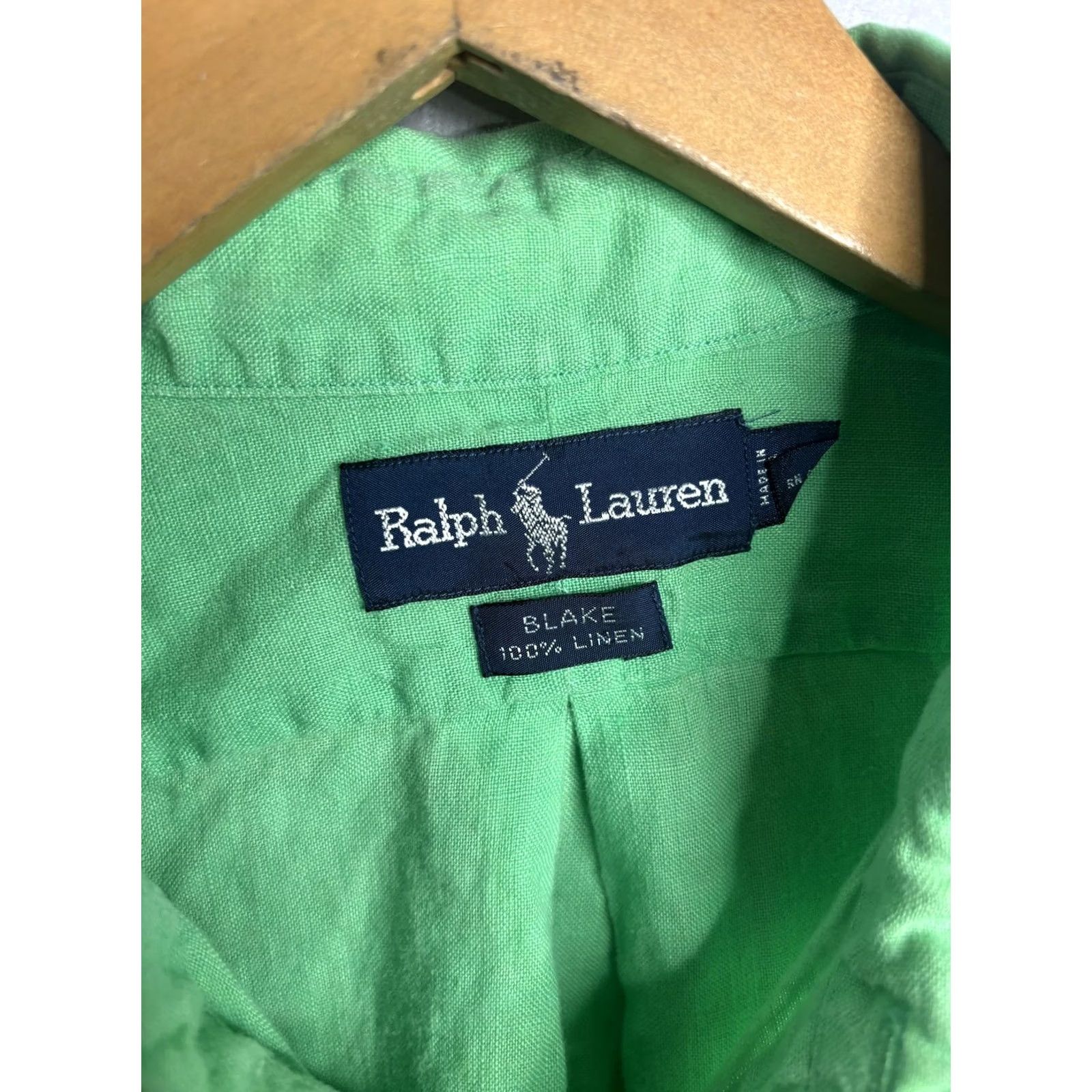 Ralph Lauren Ralph Lauren Shirt Mens 2XL Green Blake Linen Short Sleeve Button Down Size US XL / EU 56 / 4 - 4 Thumbnail
