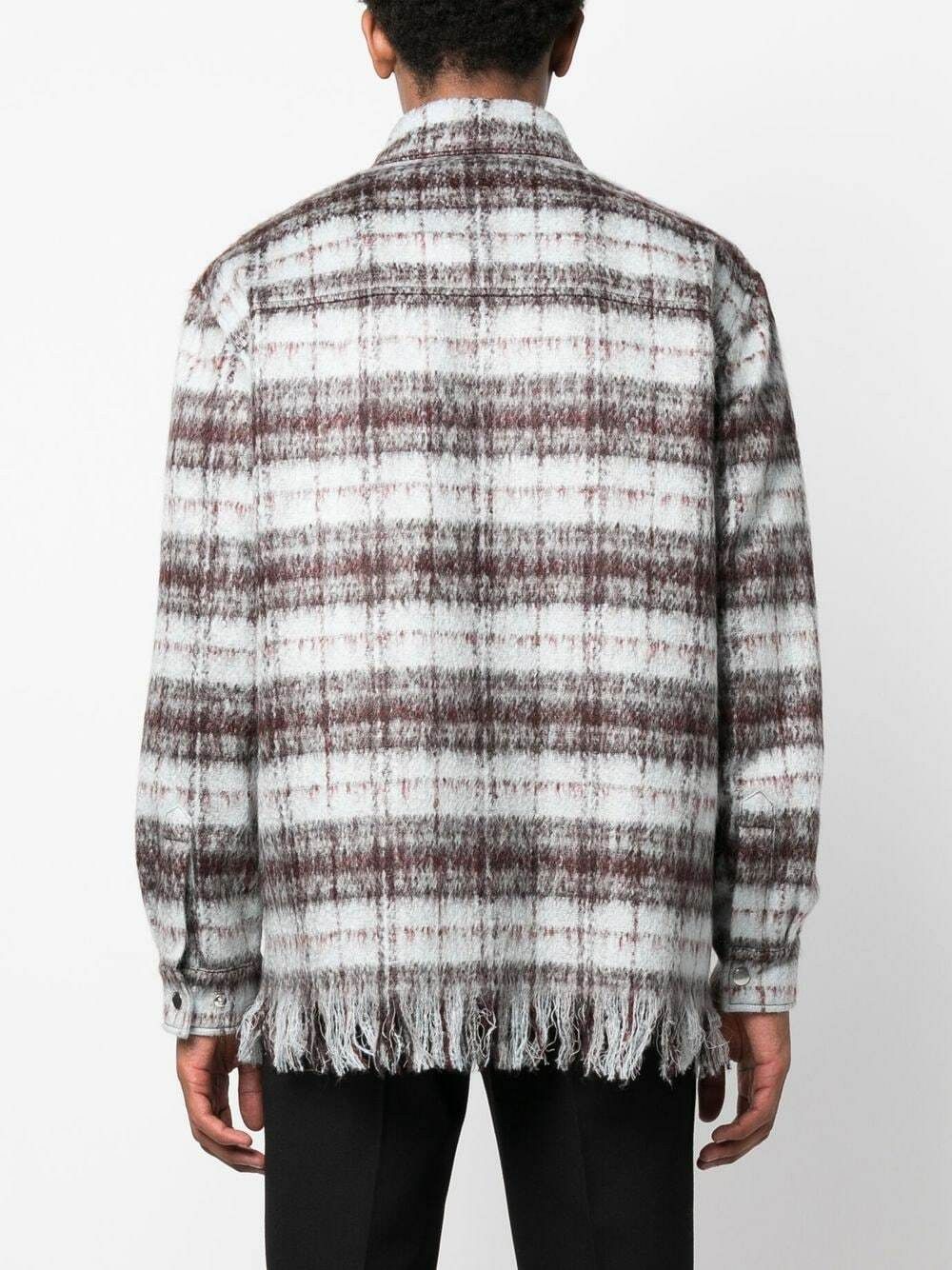 Amiri o1y0525 Checked Shirt in Sky Blue/Red Size US XL / EU 56 / 4 - 4 Thumbnail