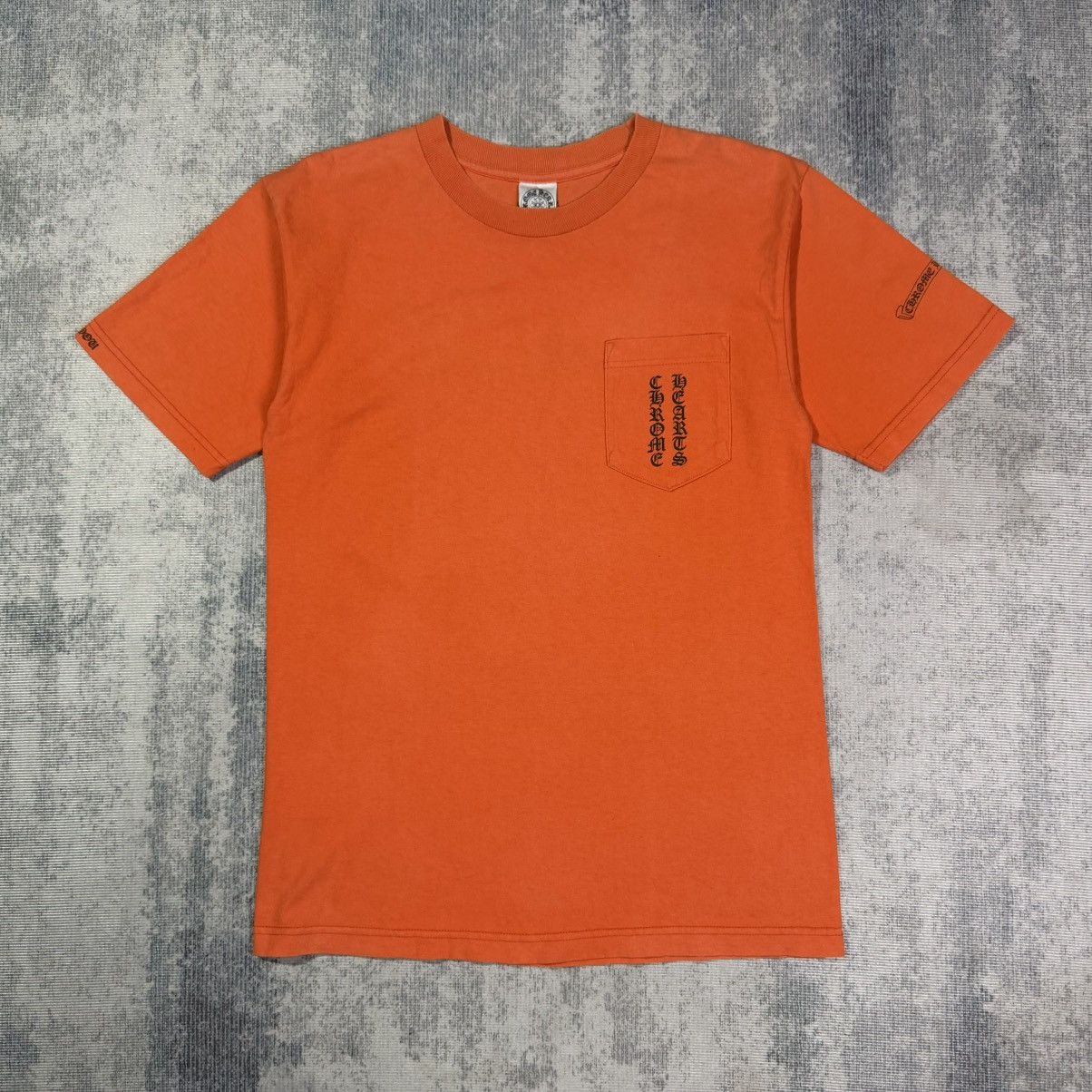 Chrome Hearts Vintage! Orange Scroll Script Pocket tee Size US M / EU 48-50 / 2 - 2 Thumbnail