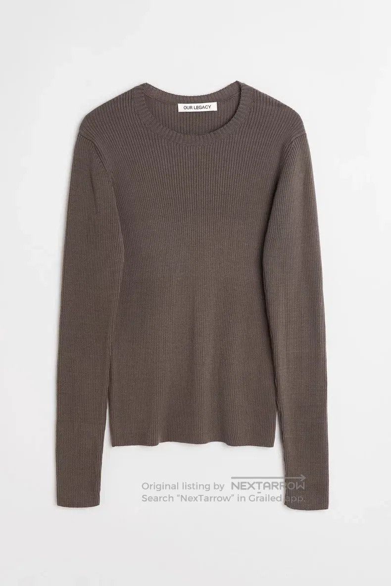 Our Legacy Our Legacy Gray round neck knit sweater Size L / US 10 / IT 46 - 6 Thumbnail