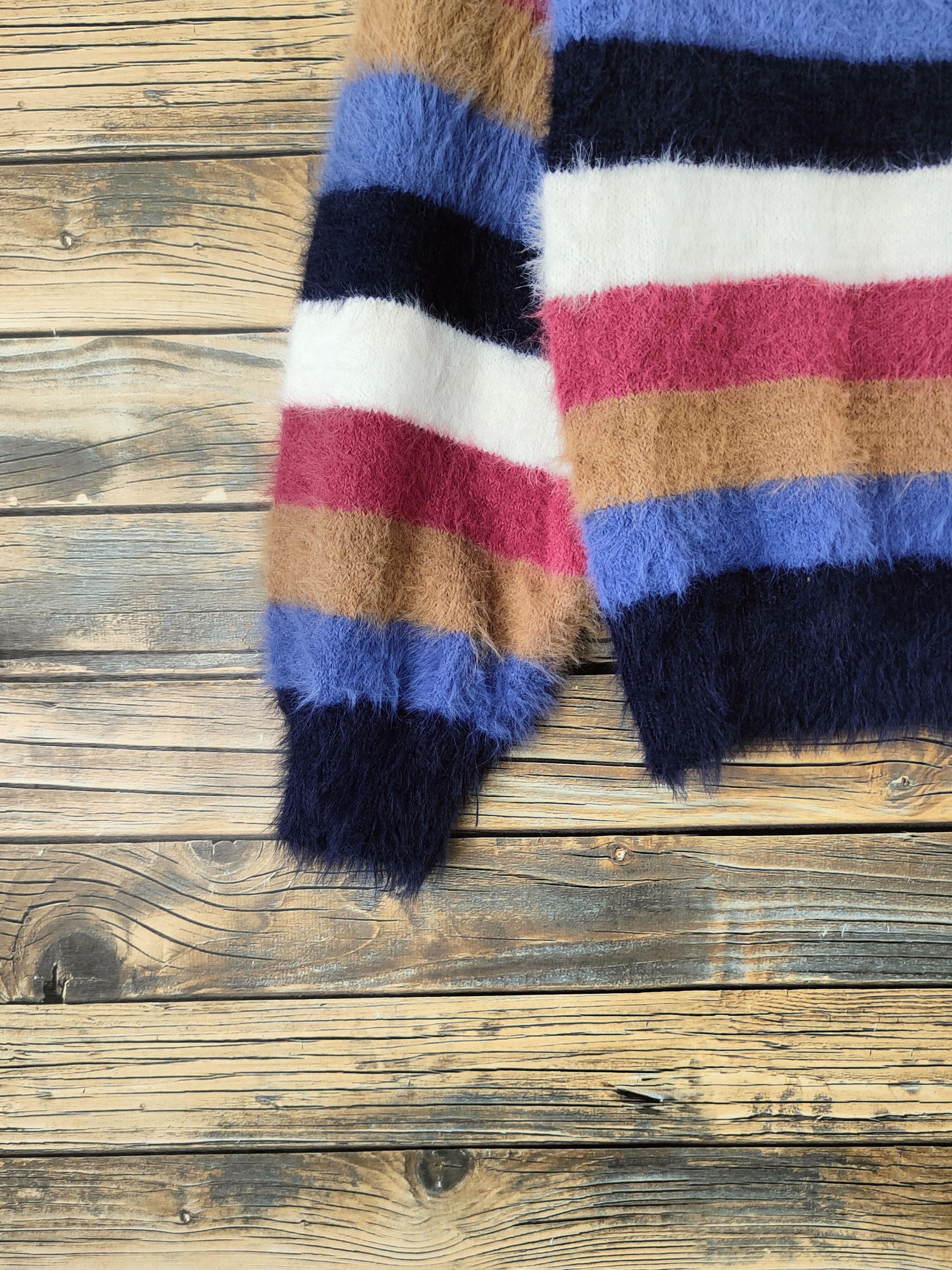 Japanese Brand DL Anap mimpi Mix color Fur Mohair Knitwear #46-990 Size M / US 6-8 / IT 42-44 - 4 Thumbnail