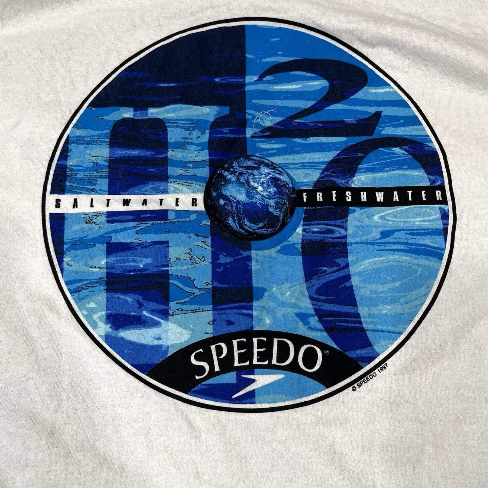 Speedo VINTAGE Speedo Shirt XL Men Black USA 1990s 1997 Crew Neck Short Sleeve Cotton Knit Graphic Print Lightweight Regular Tee Size US XL / EU 56 / 4 - 3 Thumbnail