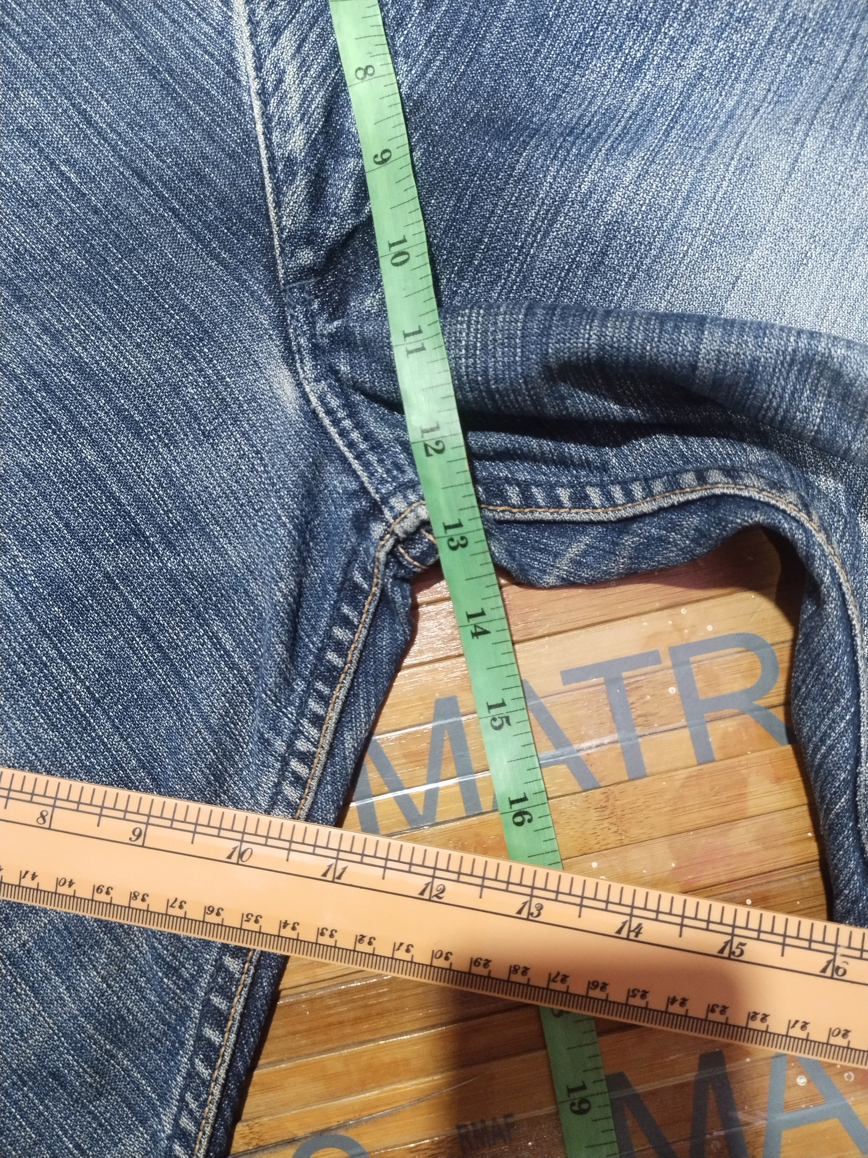 Japanese Brand × Vintage × Wrangler Jeans Wrangler Sanforized, Greensboro Sz 32"31" Size US 32 / EU 48 - 7 Thumbnail