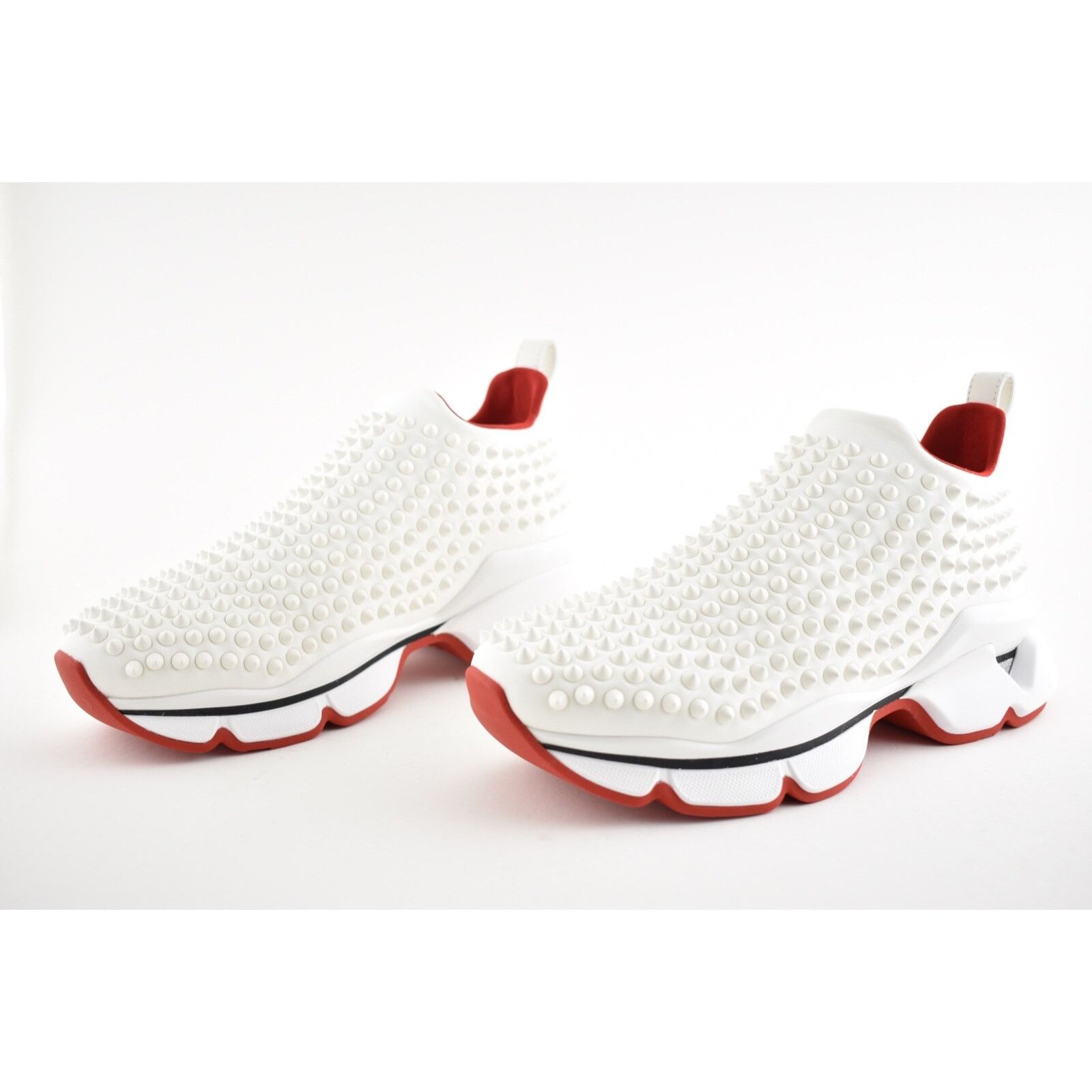 Christian Louboutin Spike Sock Donna Flat Snow White Red Neoprene Sneaker 36 Size US 6 / IT 36 - 8 Thumbnail