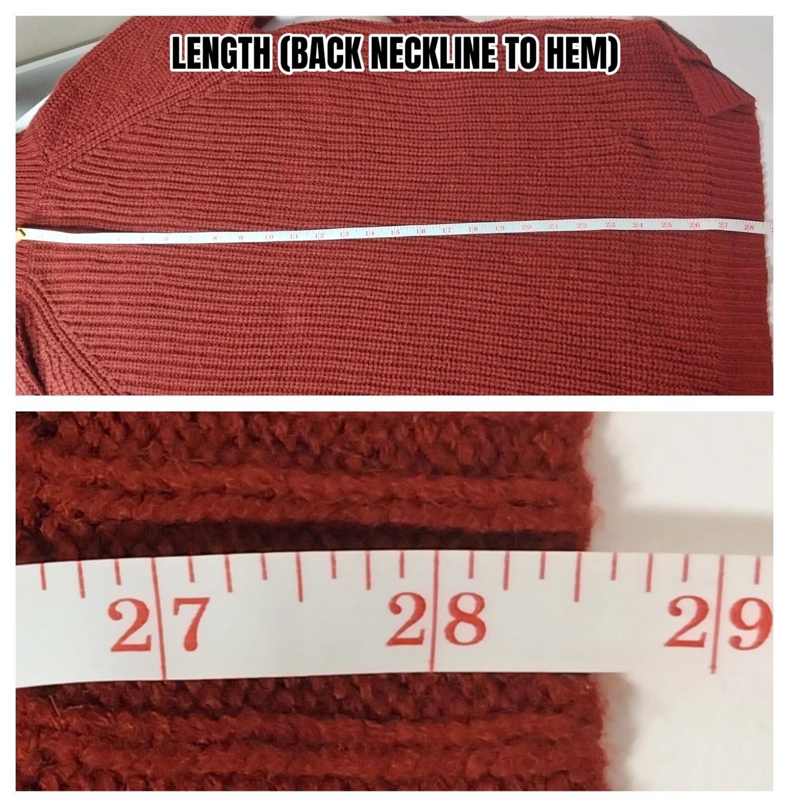Other A New Day Sweater Tunic Red Cable Knit Cowl Academia Size L / US 10 / IT 46 - 7 Thumbnail