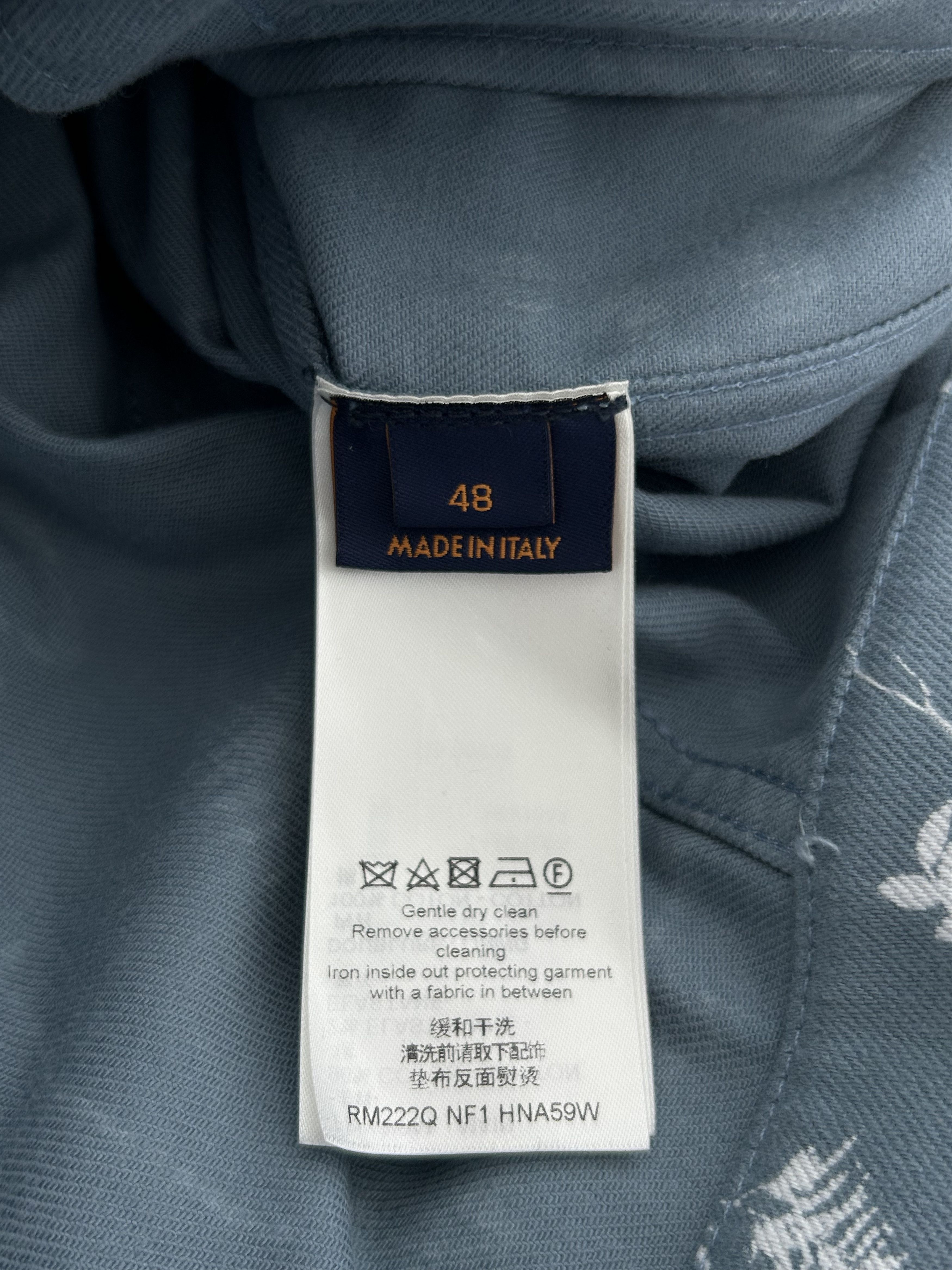 Louis Vuitton Louis Vuitton Blue & White LV Leaf Denim Jacket Size US M / EU 48-50 / 2 - 4 Thumbnail