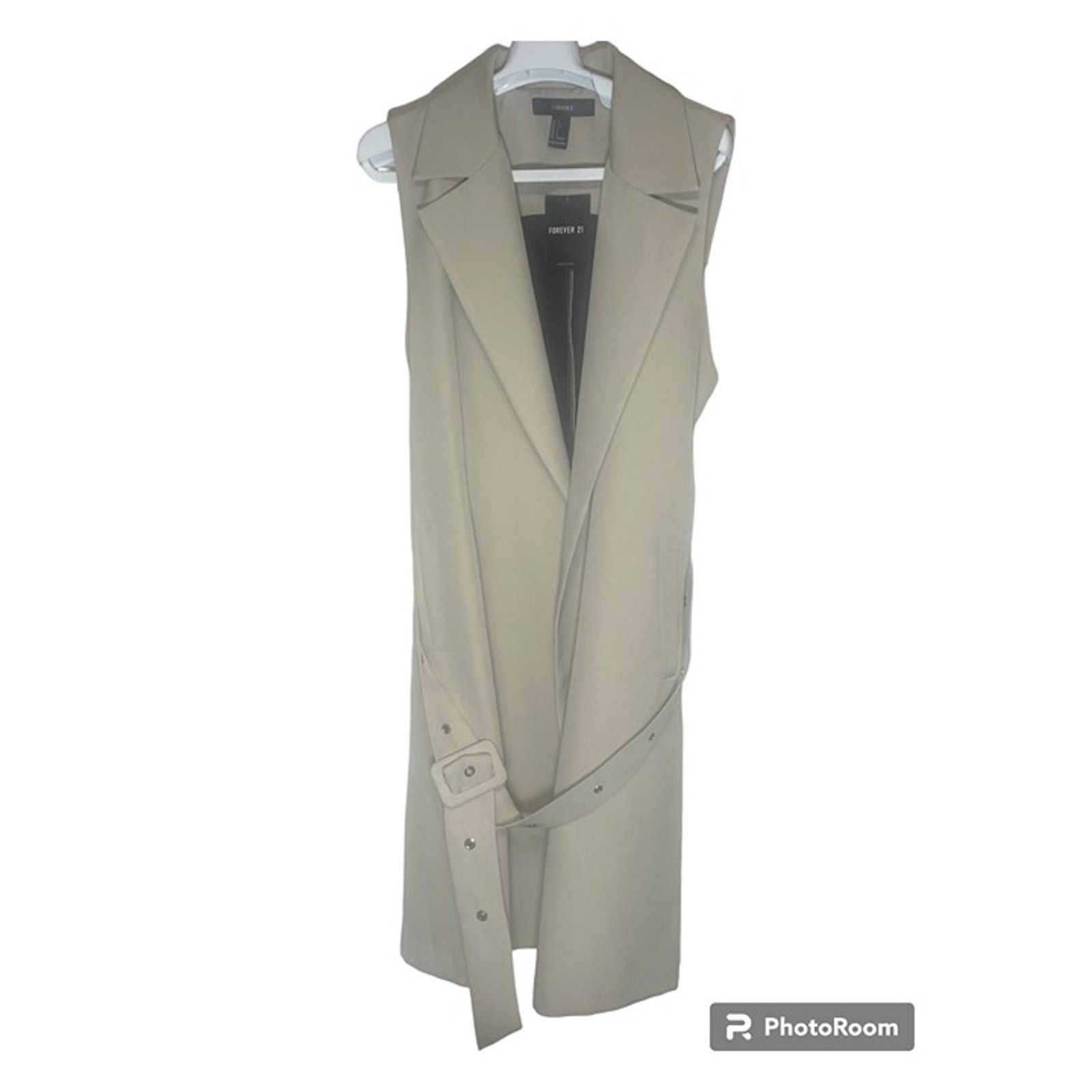 Forever 21 Forever 21 Beige Sleeveless Duster Vest Women’s Size L NWT Size L / US 10 / IT 46 - 1 Thumbnail