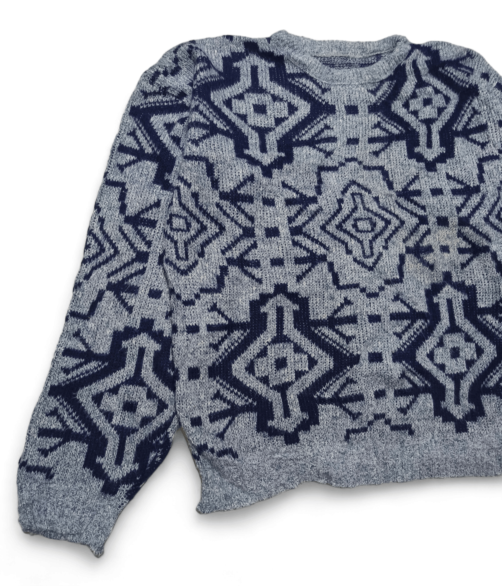Other Vintage 90s Aztec Western Navajo Ethnic Motifs Knit Sweater Size US L / EU 52-54 / 3 - 4 Thumbnail