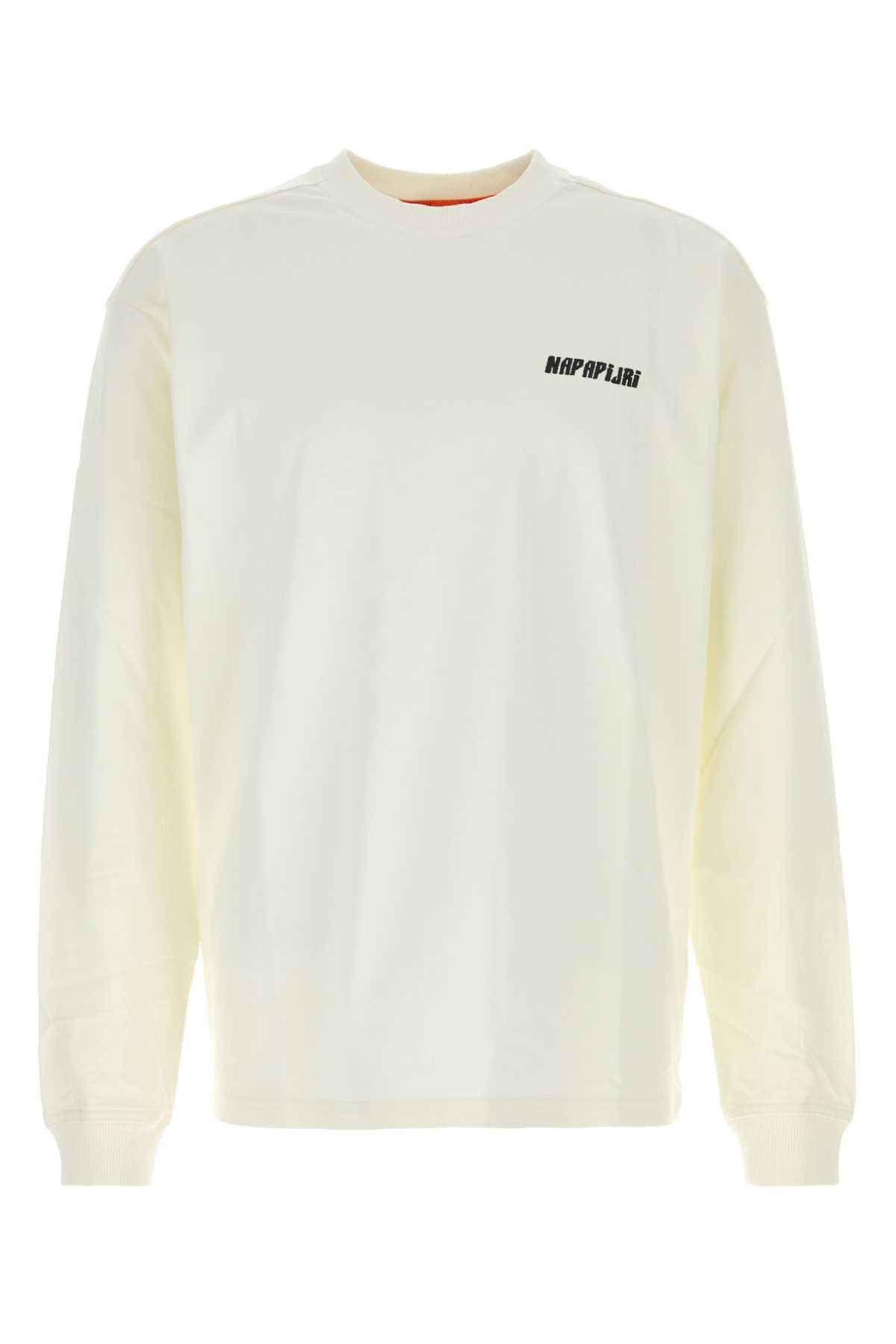 Napapijri White Cotton T-Shirt Size US S / EU 44-46 / 1 - 1 Thumbnail
