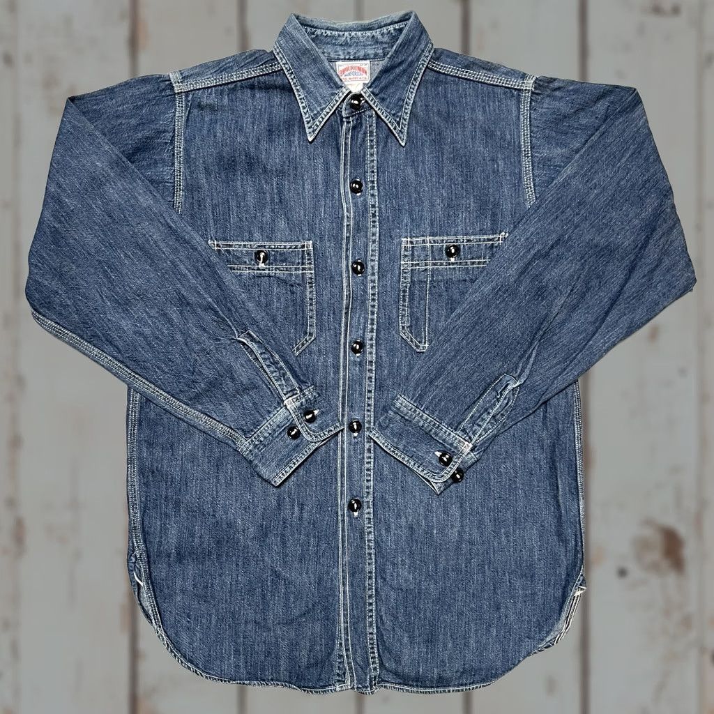 Vintage The Real McCoys Joe McCoy Denim Shirt Made Japan 14 XS-S Selvedge Work Engineer Size US S / EU 44-46 / 1 - 1 Thumbnail