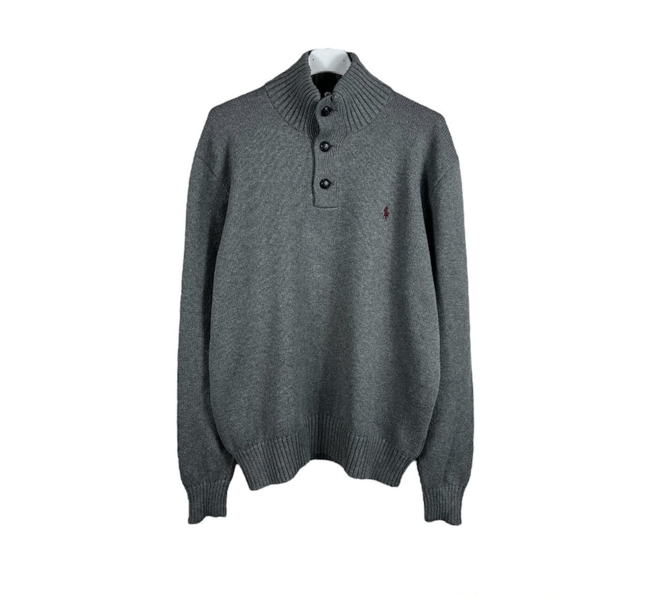 Polo Ralph Lauren × Ralph Lauren Polo Ralph Lauren vintage cotton sweater button up half zip Size US M / EU 48-50 / 2 - 1 Thumbnail