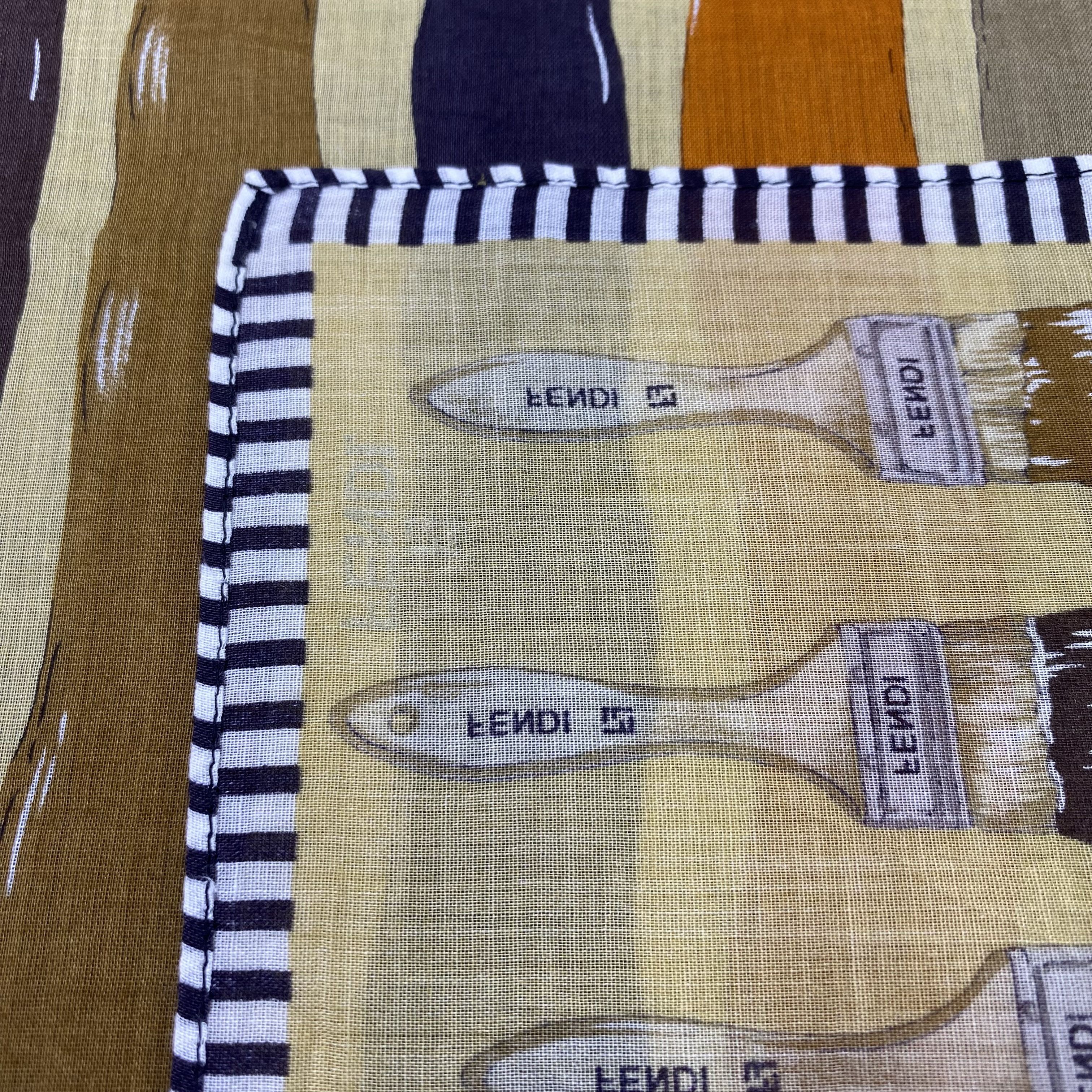 Fendi Fendi Handkerchief Neckerchief Bandana-B2060 Size ONE SIZE - 6 Thumbnail