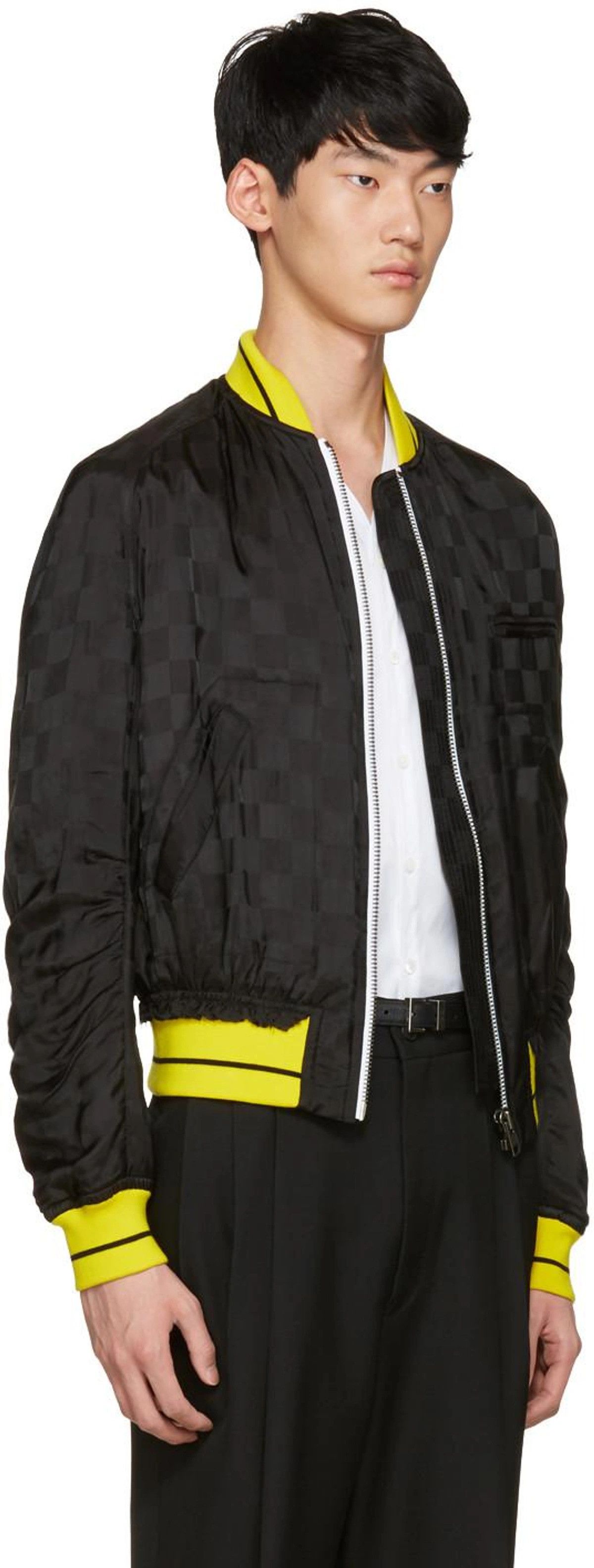 Haider Ackermann Haider Ackermann Black Jacquard Check Bomber Jacket Size US XS / EU 42 / 0 - 3 Thumbnail