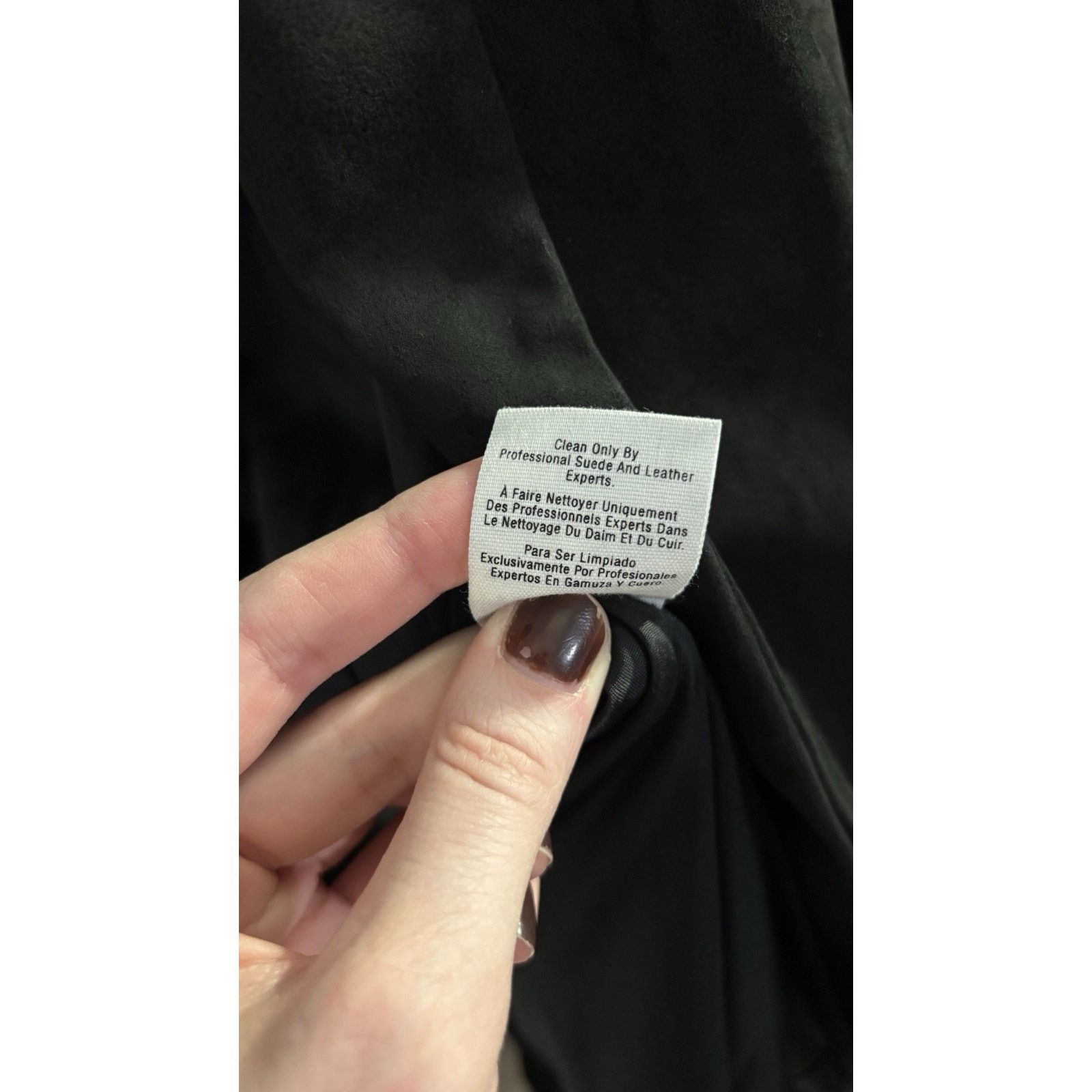 DKNY DNKY Suede Black Jacket Size M / US 6-8 / IT 42-44 - 3 Thumbnail