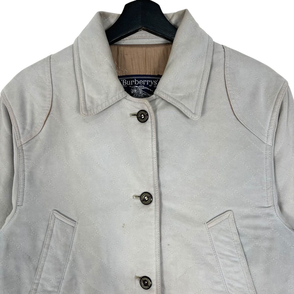 Burberry × Vintage Vintage 90s Burberrys Women Velvet Parka Jacket Size M / US 6-8 / IT 42-44 - 2 Thumbnail