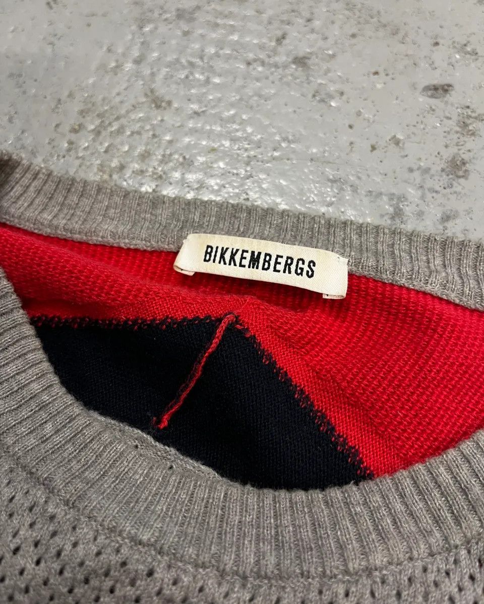Dirk Bikkembergs Bikkembergs Grey Navy Red Colorblock Sweater Size US M / EU 48-50 / 2 - 8 Thumbnail