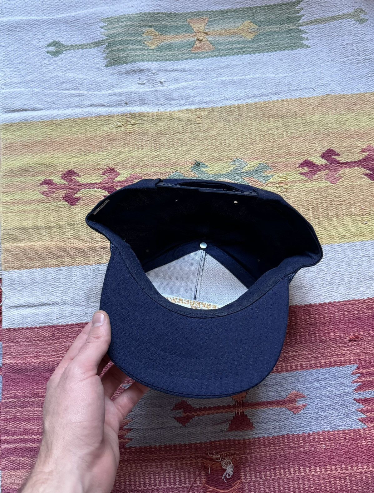 Vintage Vintage 90’s Fireman Zurich Navy Hat Size ONE SIZE - 5 Thumbnail