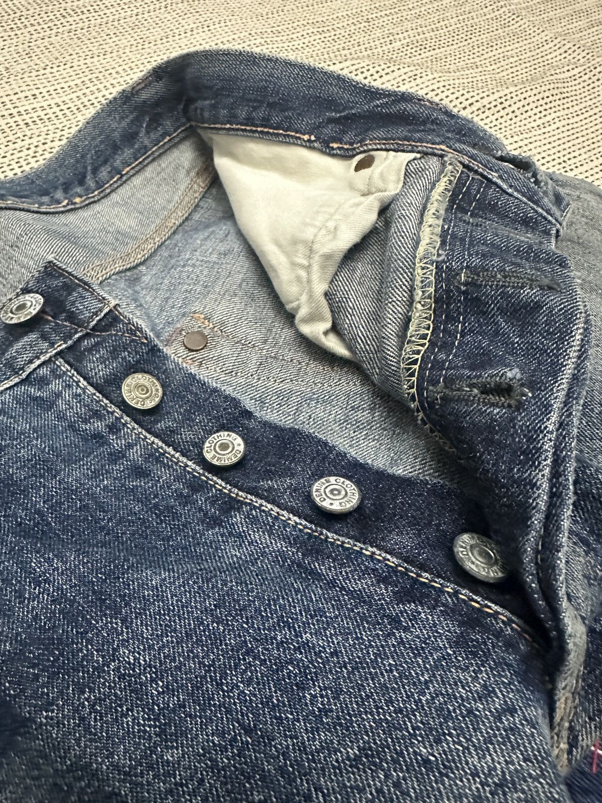 Denime 🔥🔥🔥Vintage 90s DENIME SELVEDGE distressed Shashiko Rework Size US 32 / EU 48 - 8 Thumbnail