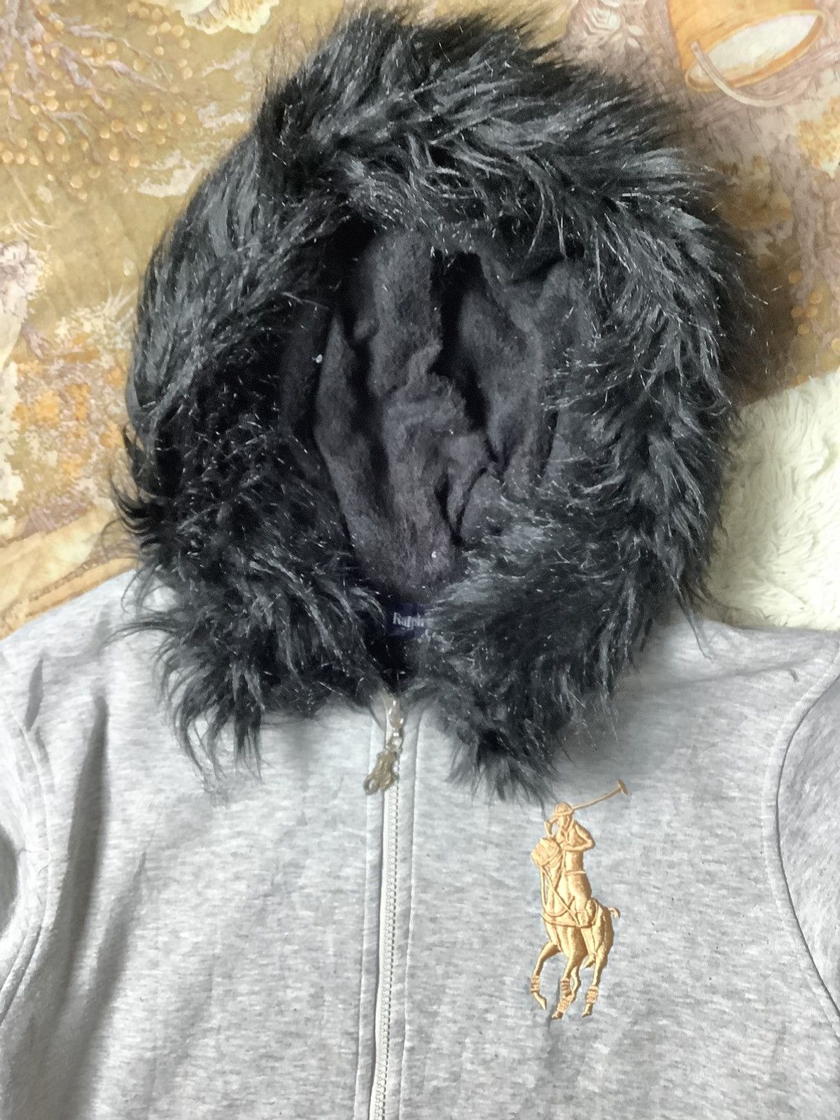 If Six Was Nine × Le Grande Bleu (L.G.B.) × Polo Ralph Lauren Polo Ralph Lauren Zipper Fur Faux If6w9 Hoodie Style Size US M / EU 48-50 / 2 - 2 Thumbnail