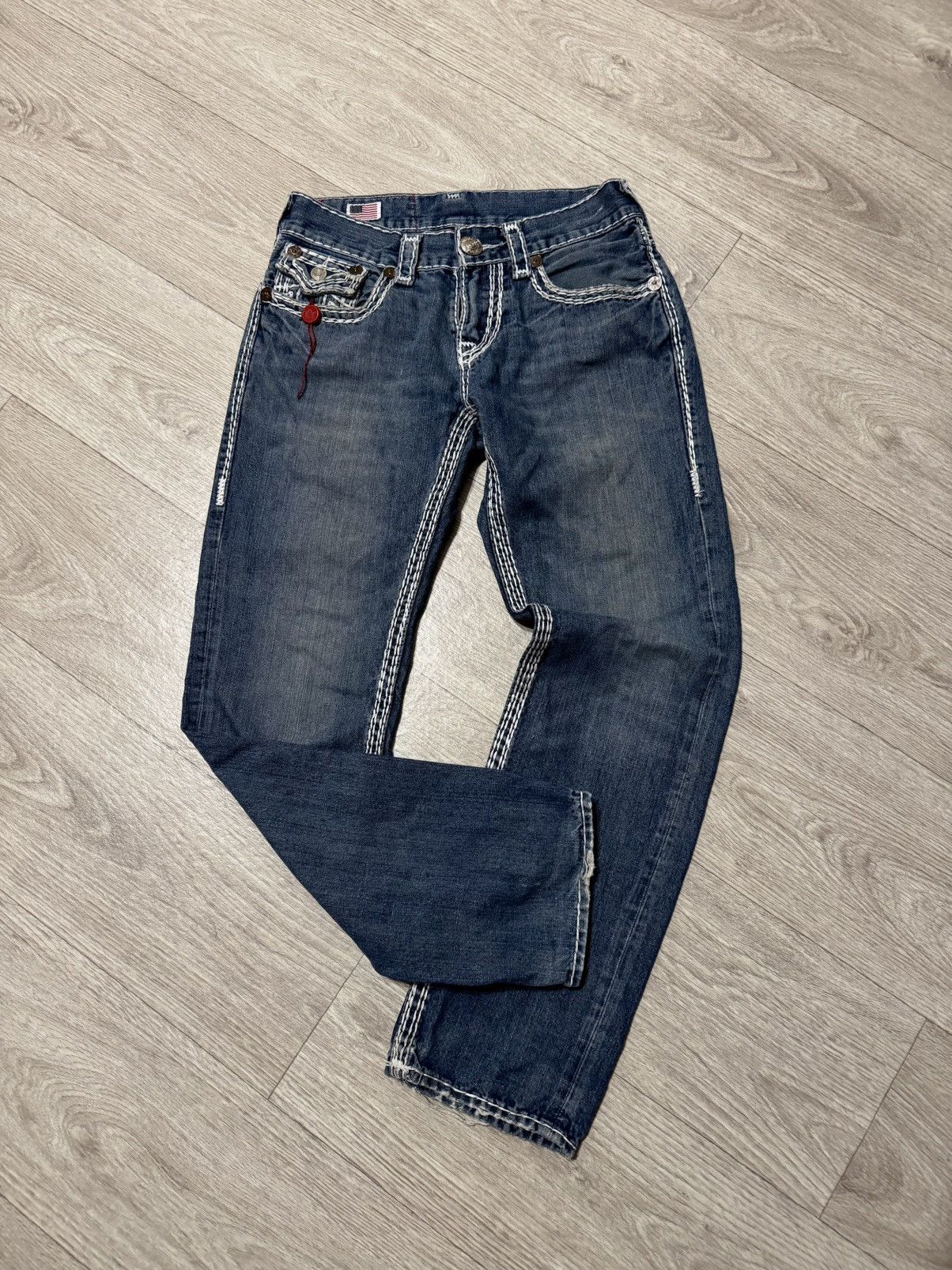 True Religion 🔷Vintage True Religion Distressed Y2K Crazy Jeans🔷 Size US 30 / EU 46 - 6 Thumbnail